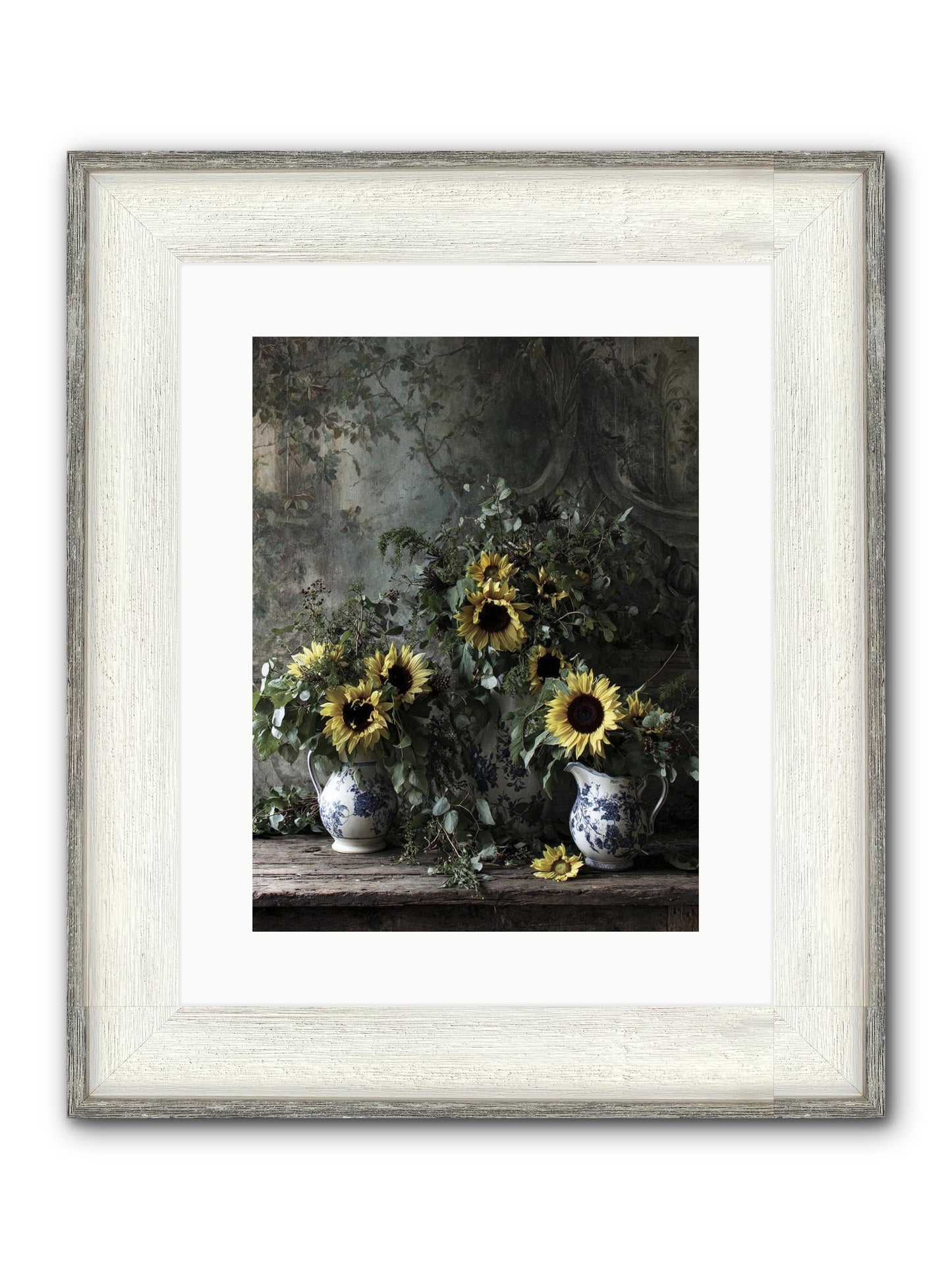 Dimanche Framed Print - Driftwood White 12x16