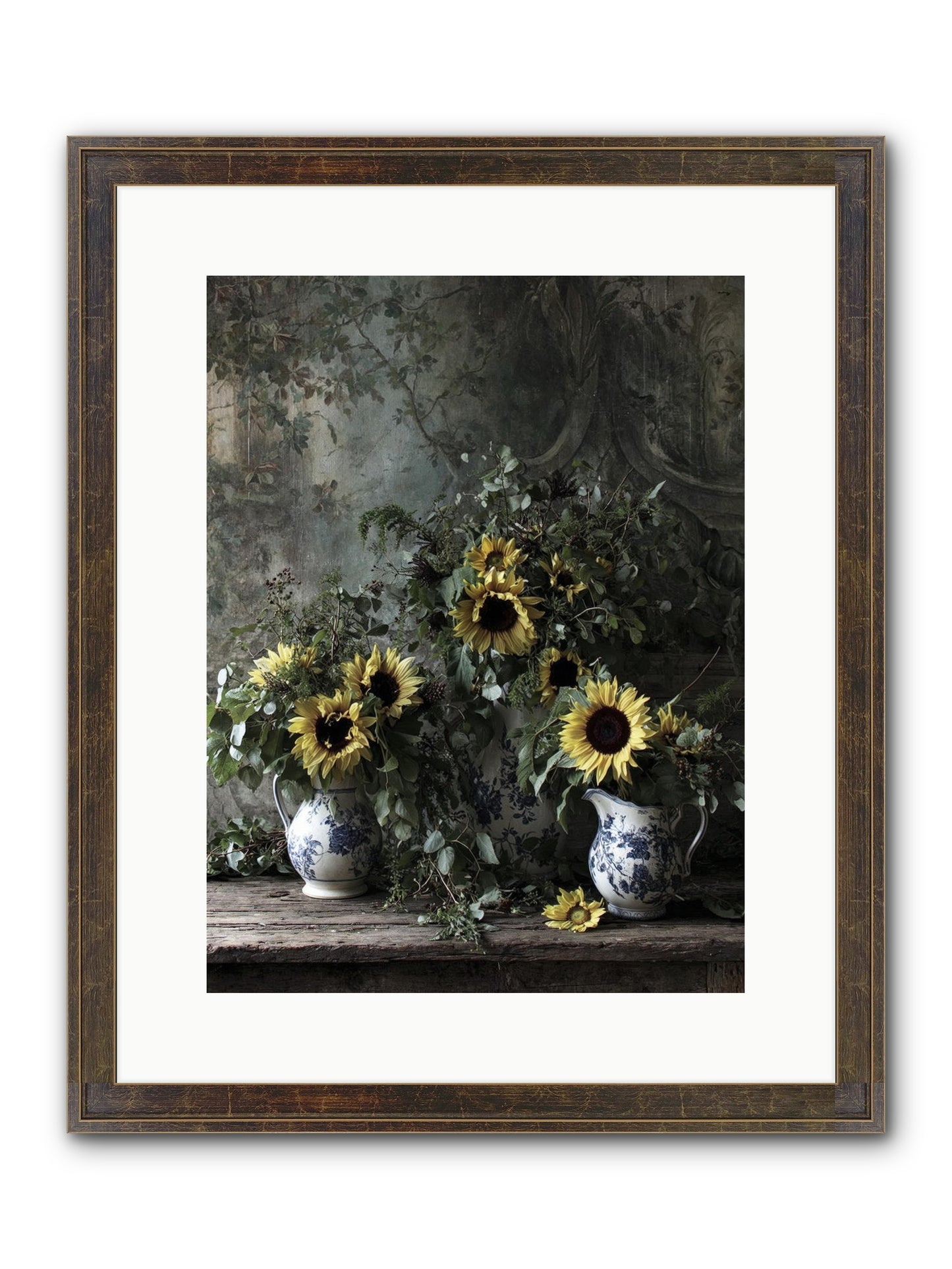 Dimanche Framed Print - Slimwoods Black/Gold 12x16