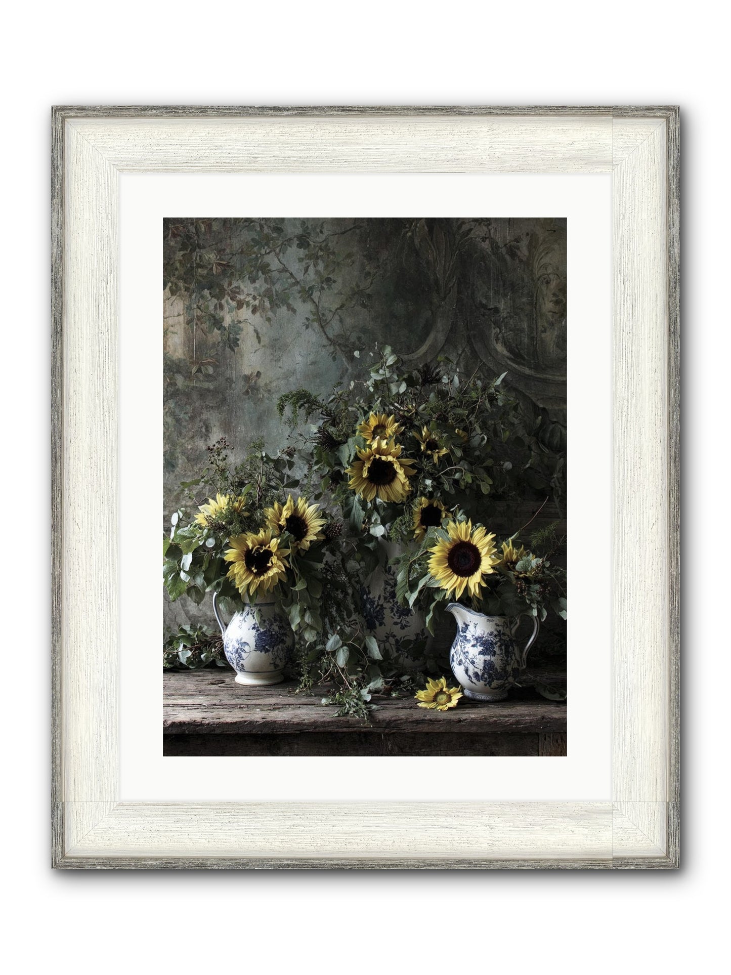 Dimanche Framed Print - Driftwood White 18x24