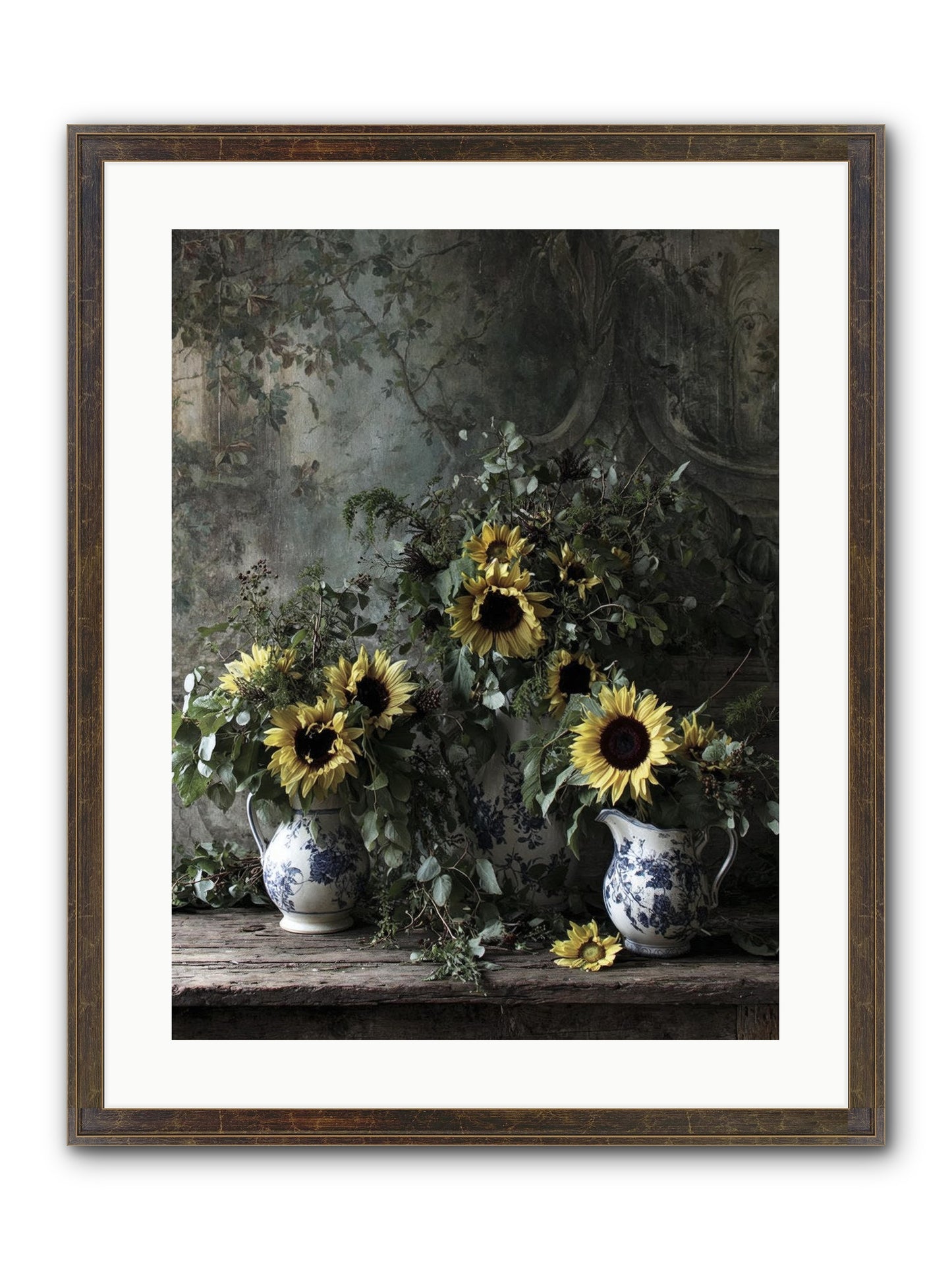 Dimanche Framed Print - Slimwoods Black/Gold 18x24