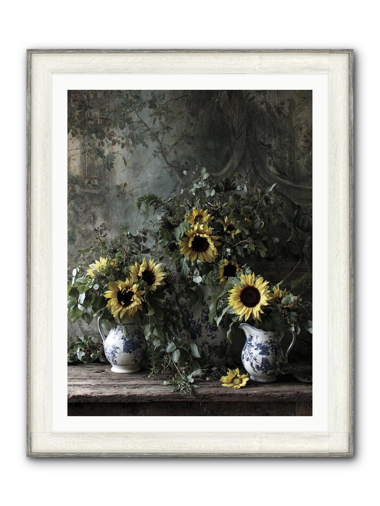 Dimanche Framed Print - Driftwood White 30x40