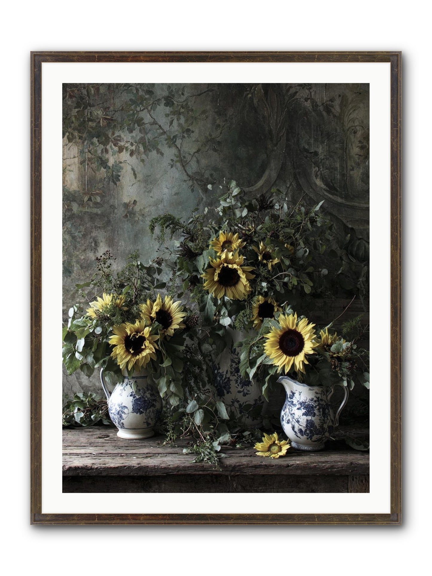 Dimanche Framed Print - Slimwoods Black/Gold 30x40