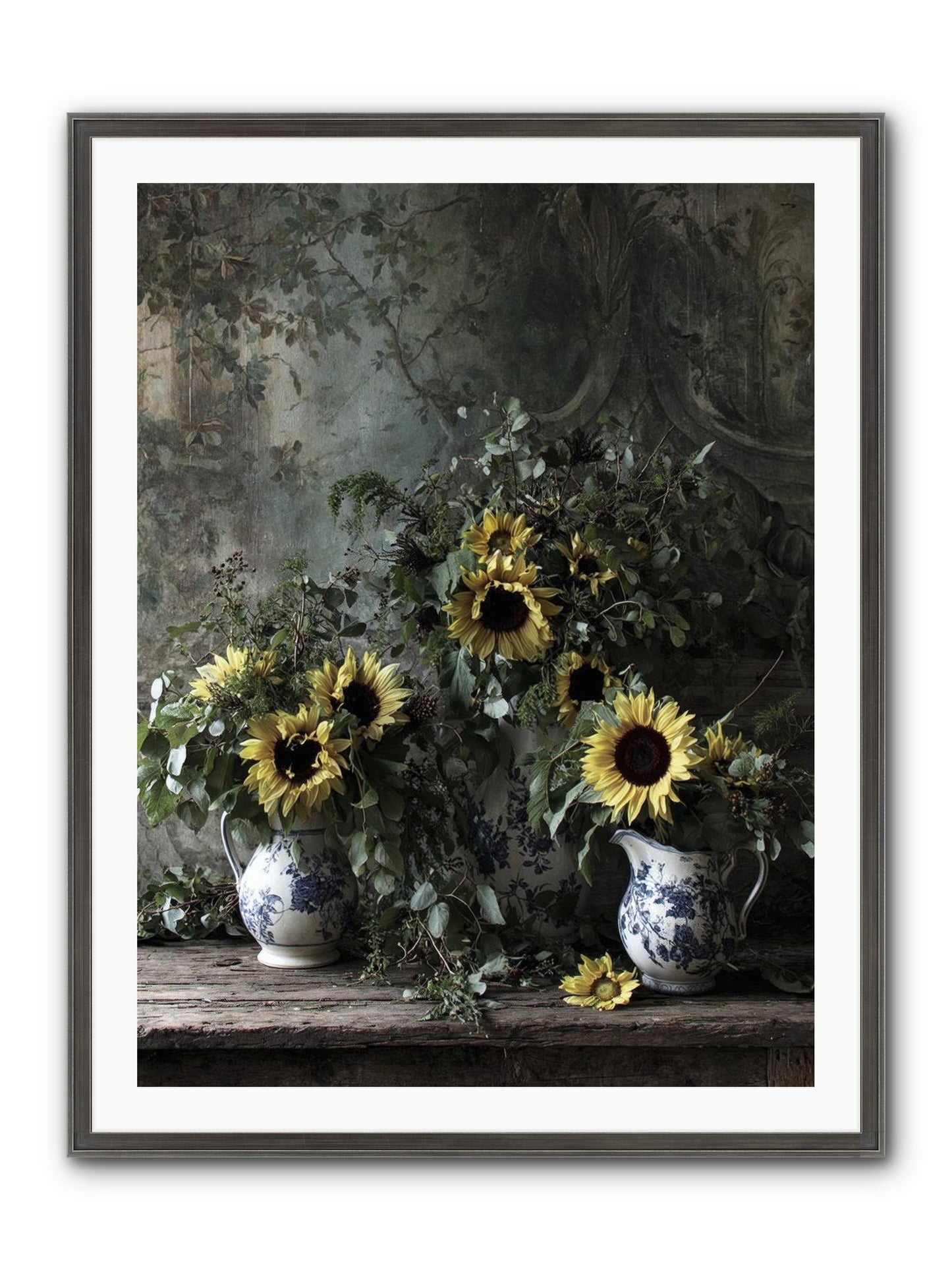 Dimanche Framed Print - Slimwoods Black/Silver 30x40