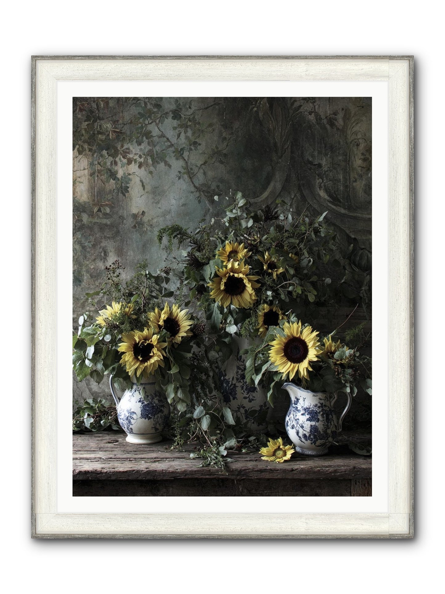 Dimanche Framed Print - Driftwood White 36x48