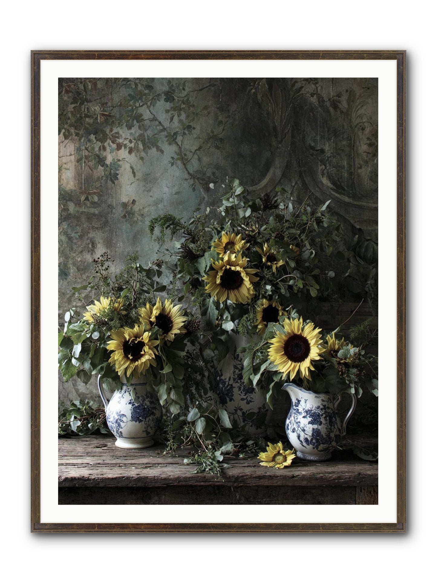 Dimanche Framed Print - Slimwoods Black/Gold 36x48