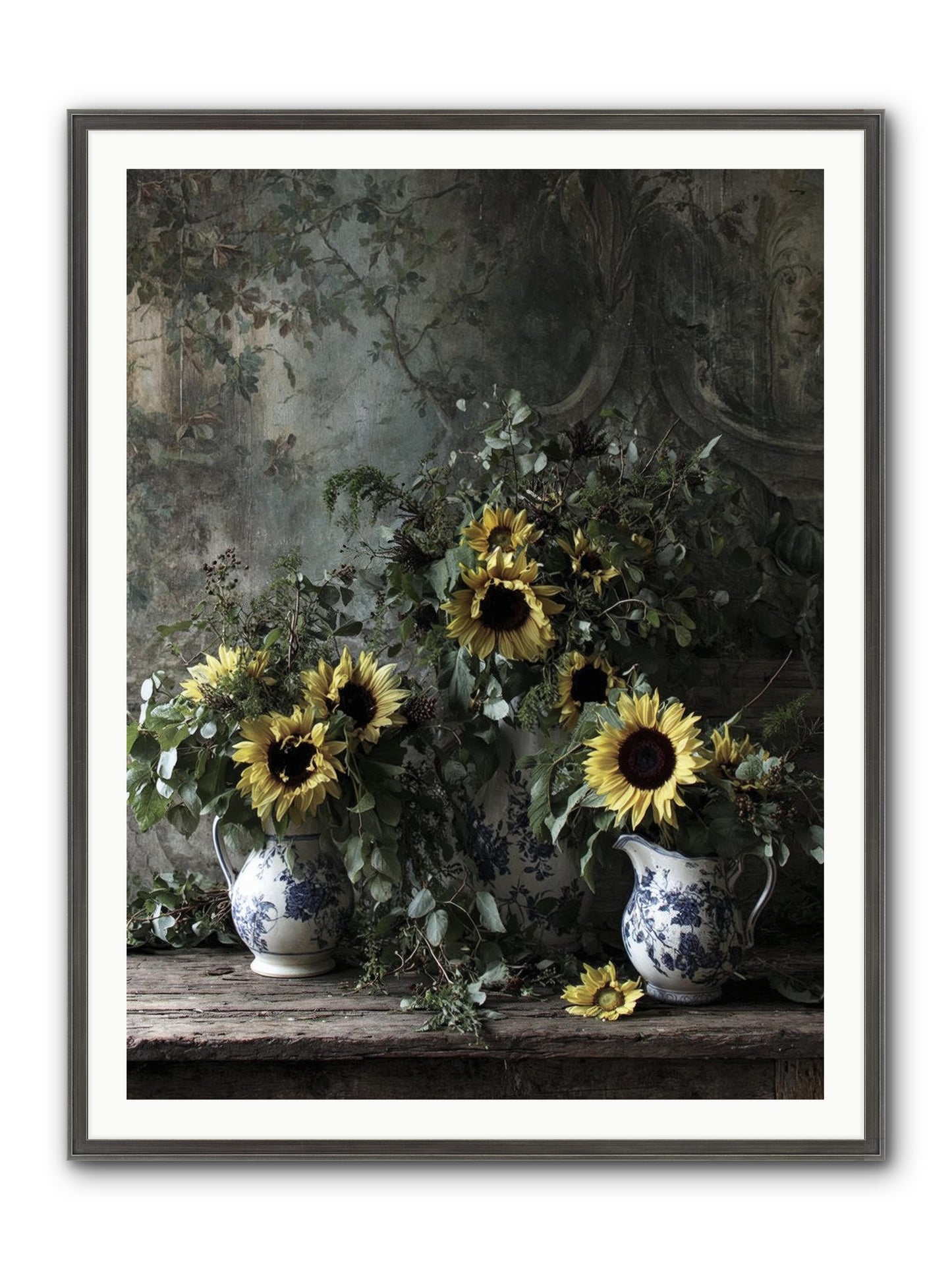 Dimanche Framed Print - Slimwoods Black/Silver 36x48