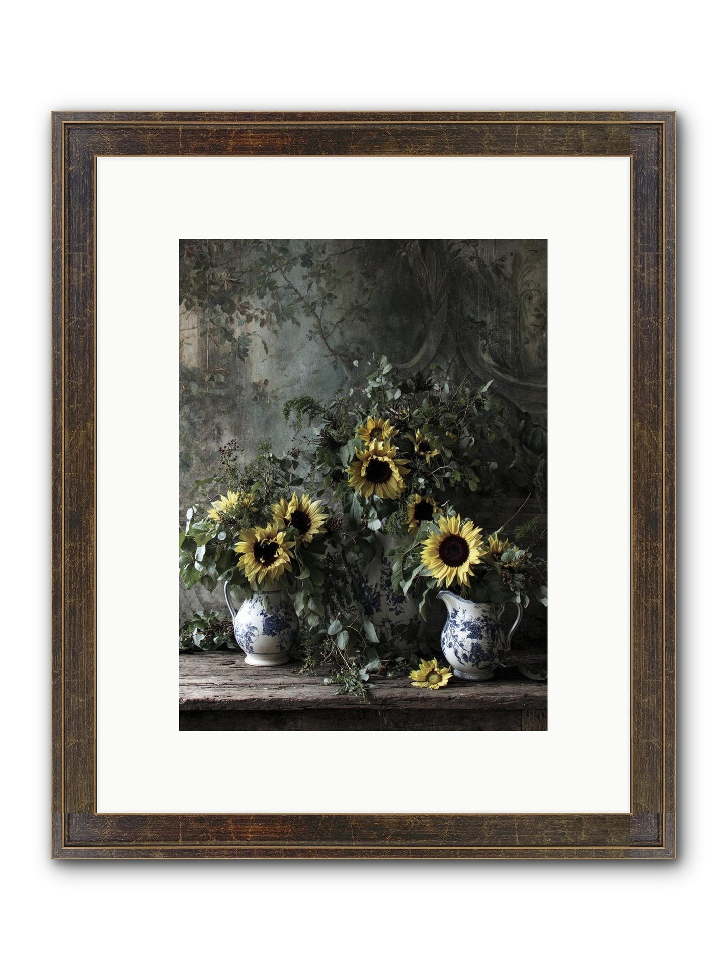 Dimanche Framed Print - Slimwoods Black/Gold 9x12
