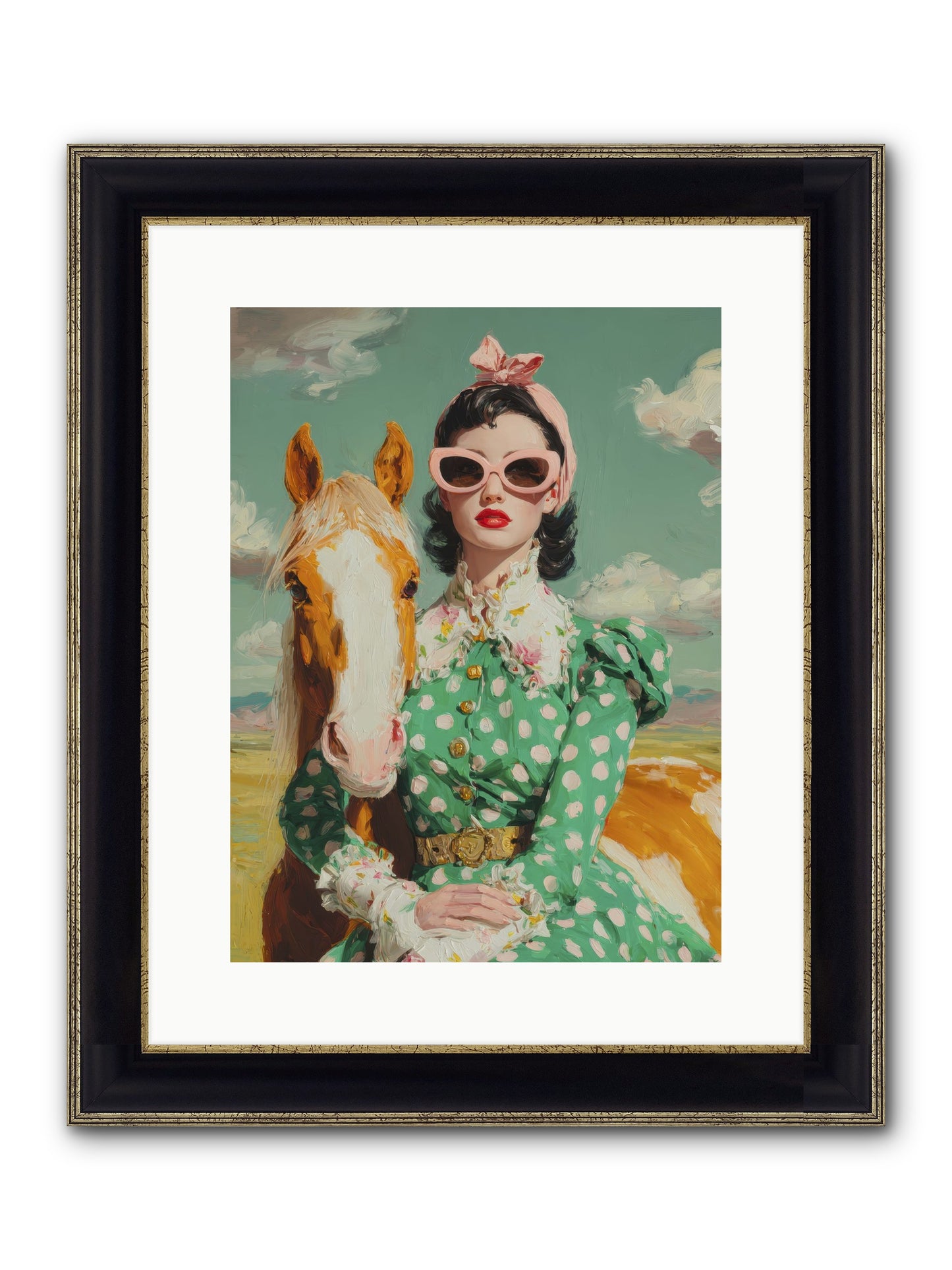 Distance Dissolved Framed Print - Black & Gold 12x16