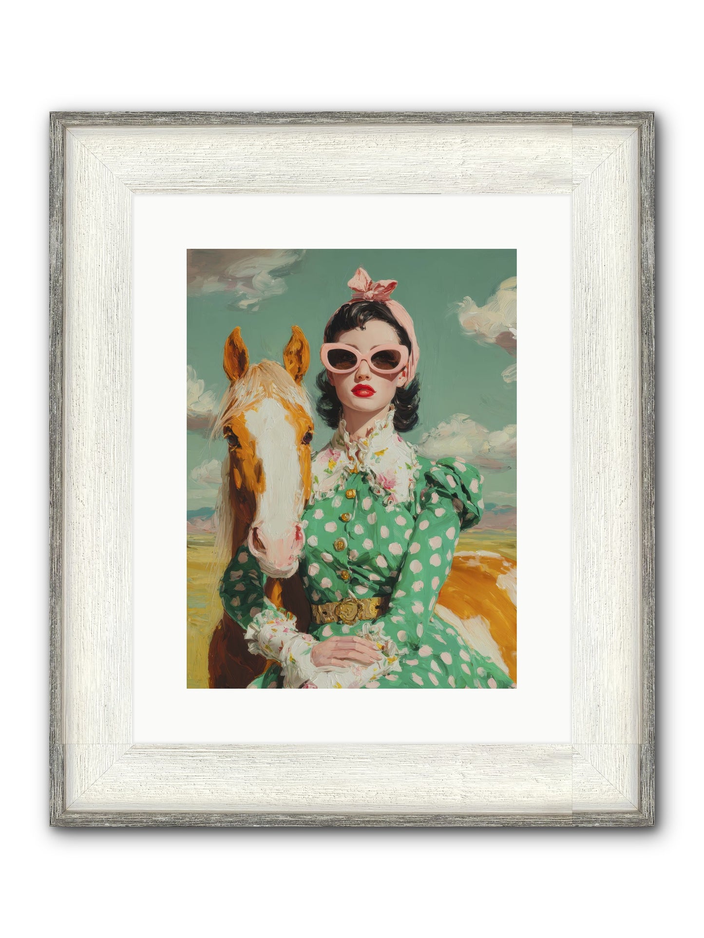 Distance Dissolved Framed Print - Driftwood White 12x16