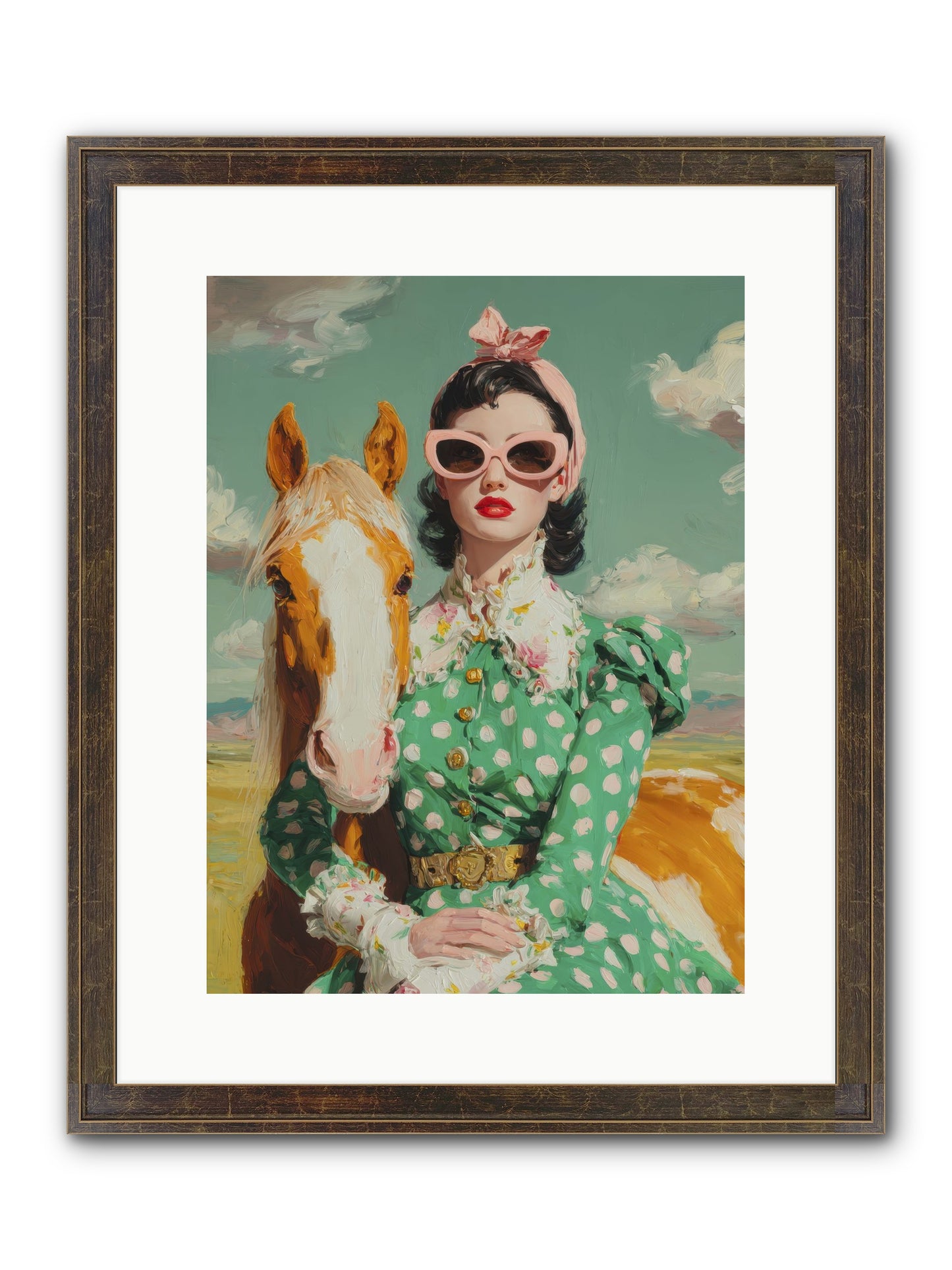 Distance Dissolved Framed Print - Slimwoods Black/Gold 12x16