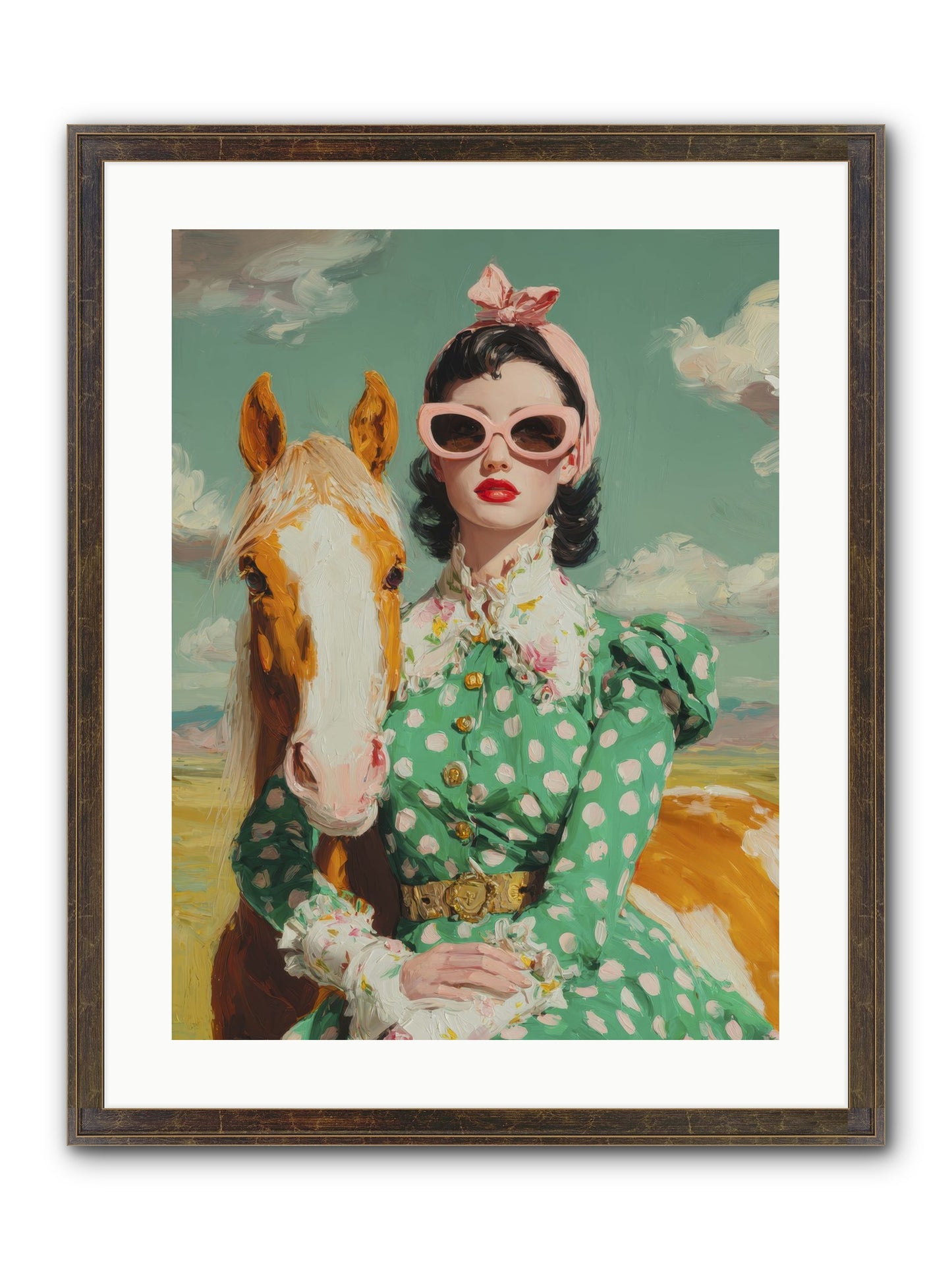 Distance Dissolved Framed Print - Slimwoods Black/Gold 18x24
