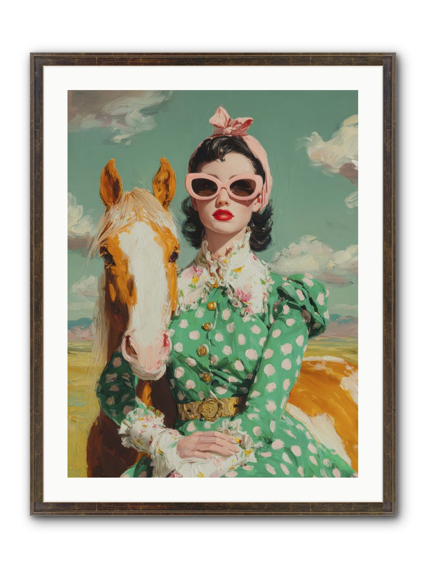 Distance Dissolved Framed Print - Slimwoods Black/Gold 24x32