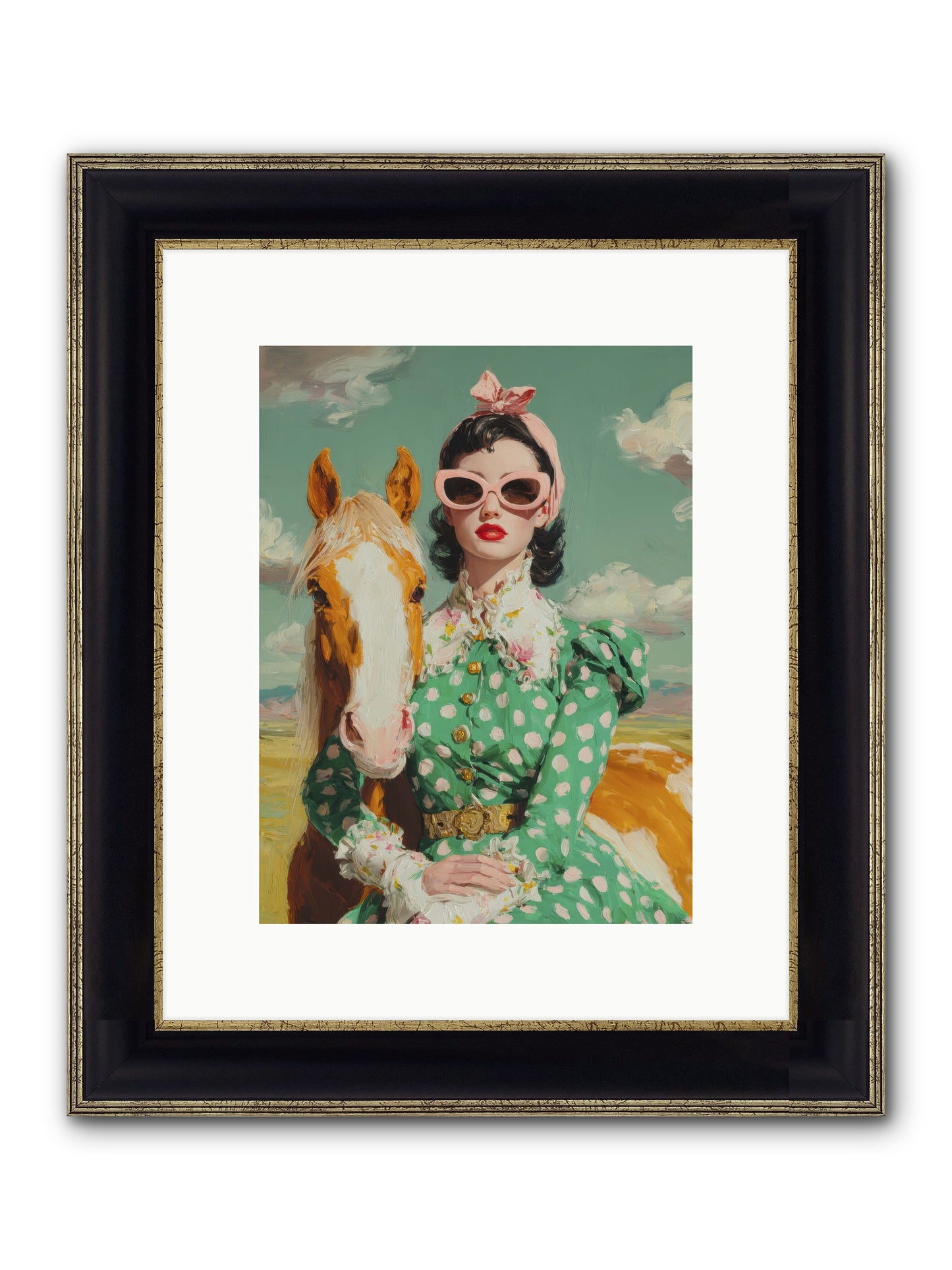 Distance Dissolved Framed Print - Black & Gold 9x12