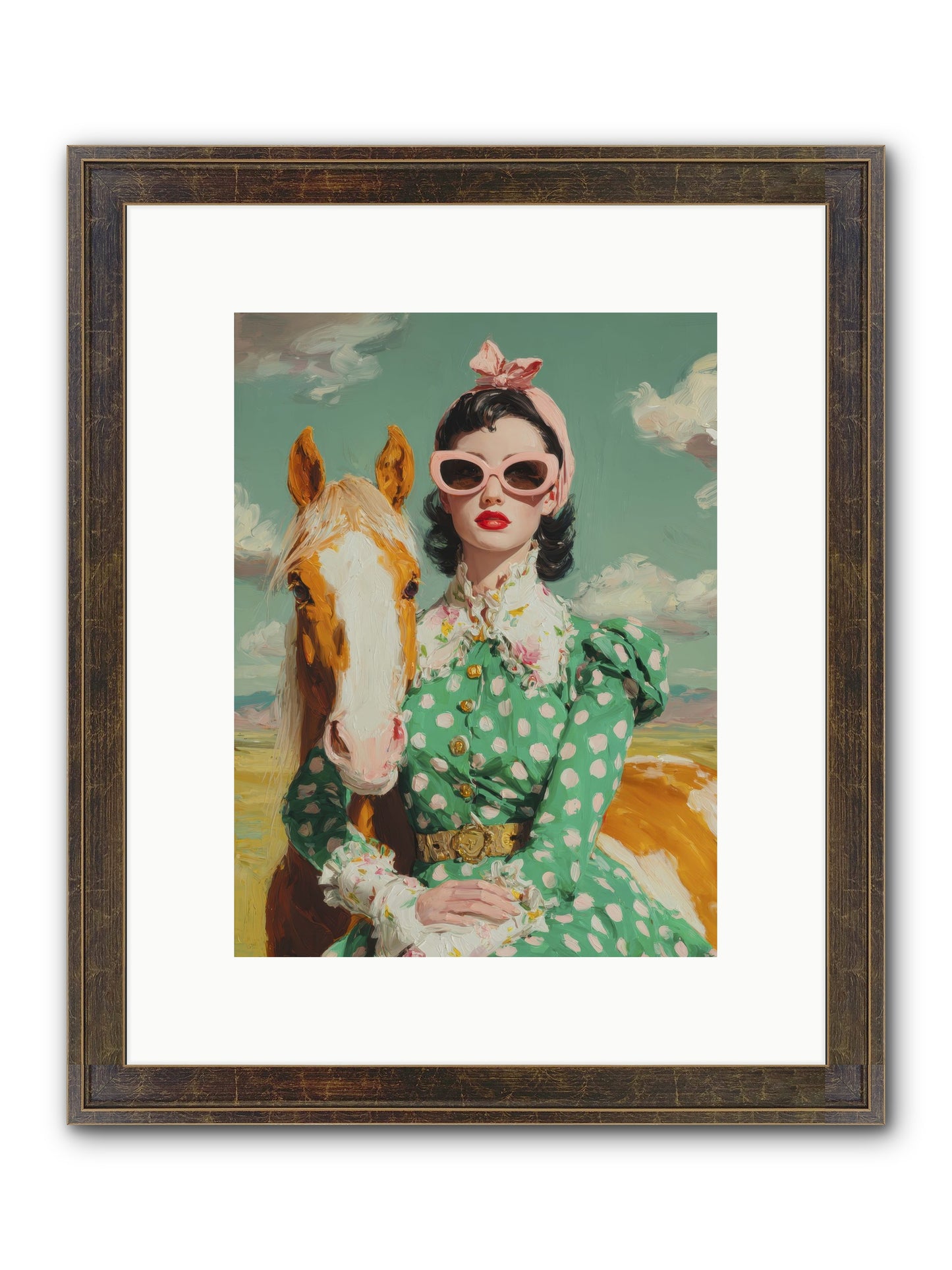 Distance Dissolved Framed Print - Slimwoods Black/Gold 9x12