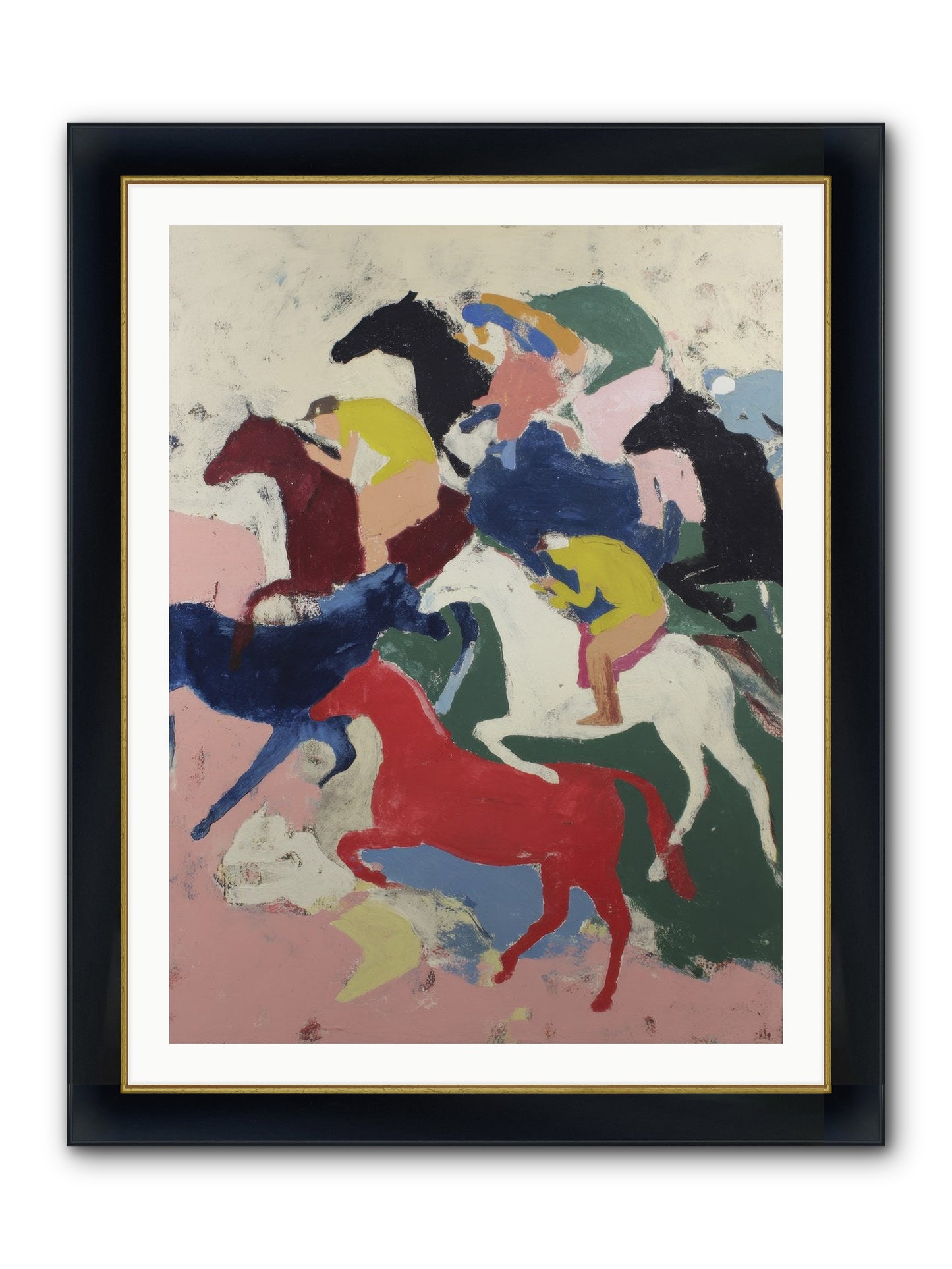 Distant Call Framed Print - Wide Black w/Gold 30x40