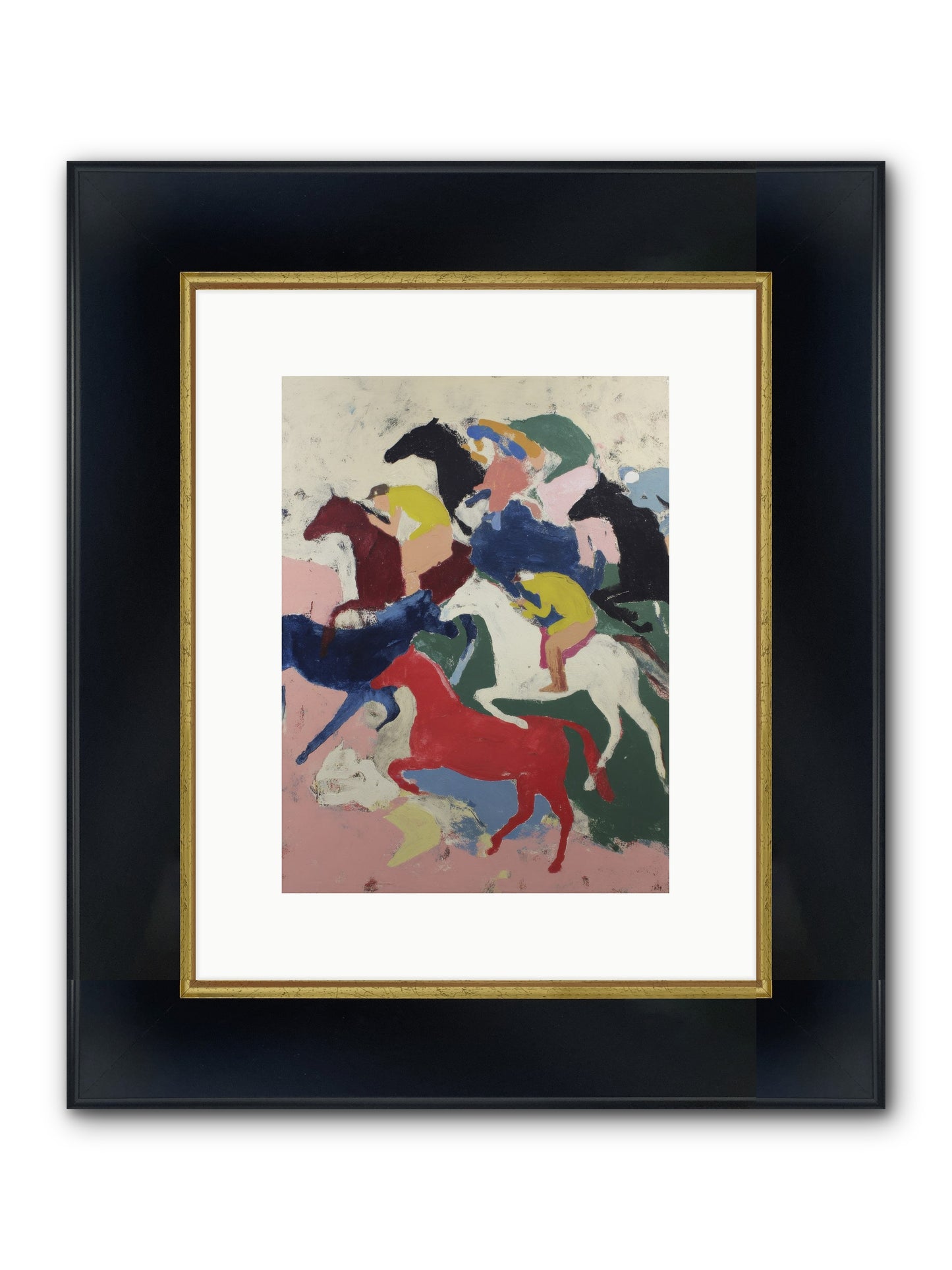 Distant Call Framed Print - Wide Black w/Gold 9x12