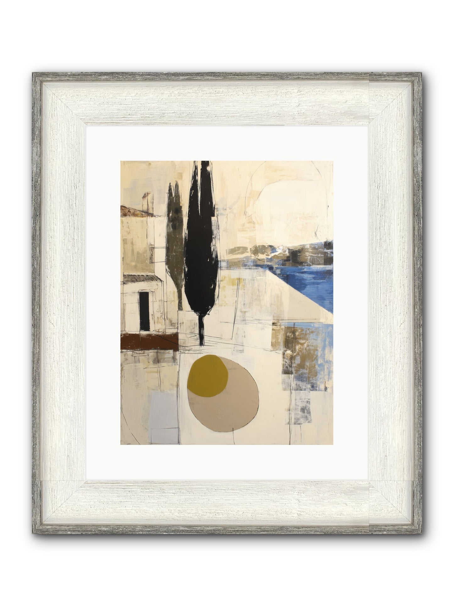 Distant Echo Framed Print - Driftwood White 12x16