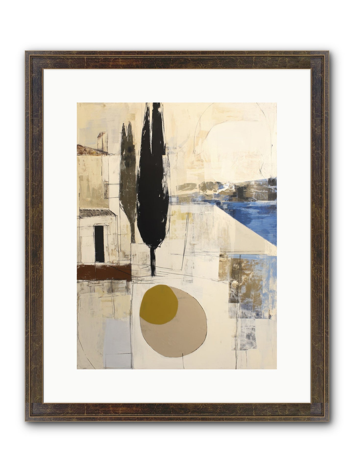 Distant Echo Framed Print - Slimwoods Black/Gold 12x16