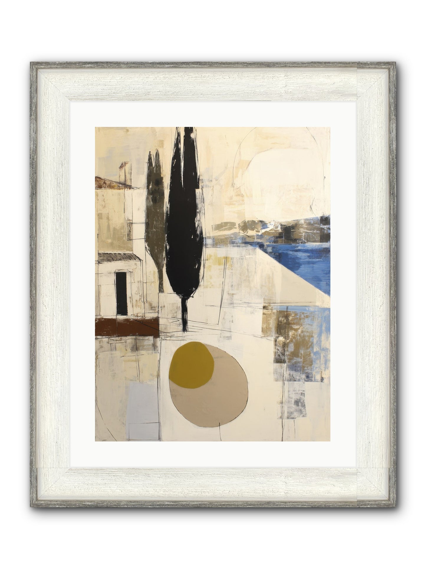 Distant Echo Framed Print - Driftwood White 18x24