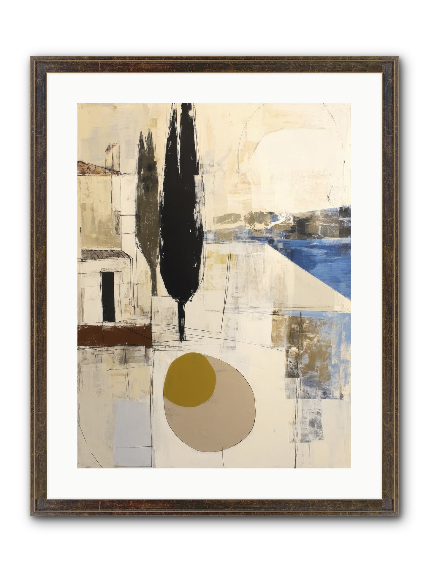 Distant Echo Framed Print - Slimwoods Black/Gold 18x24