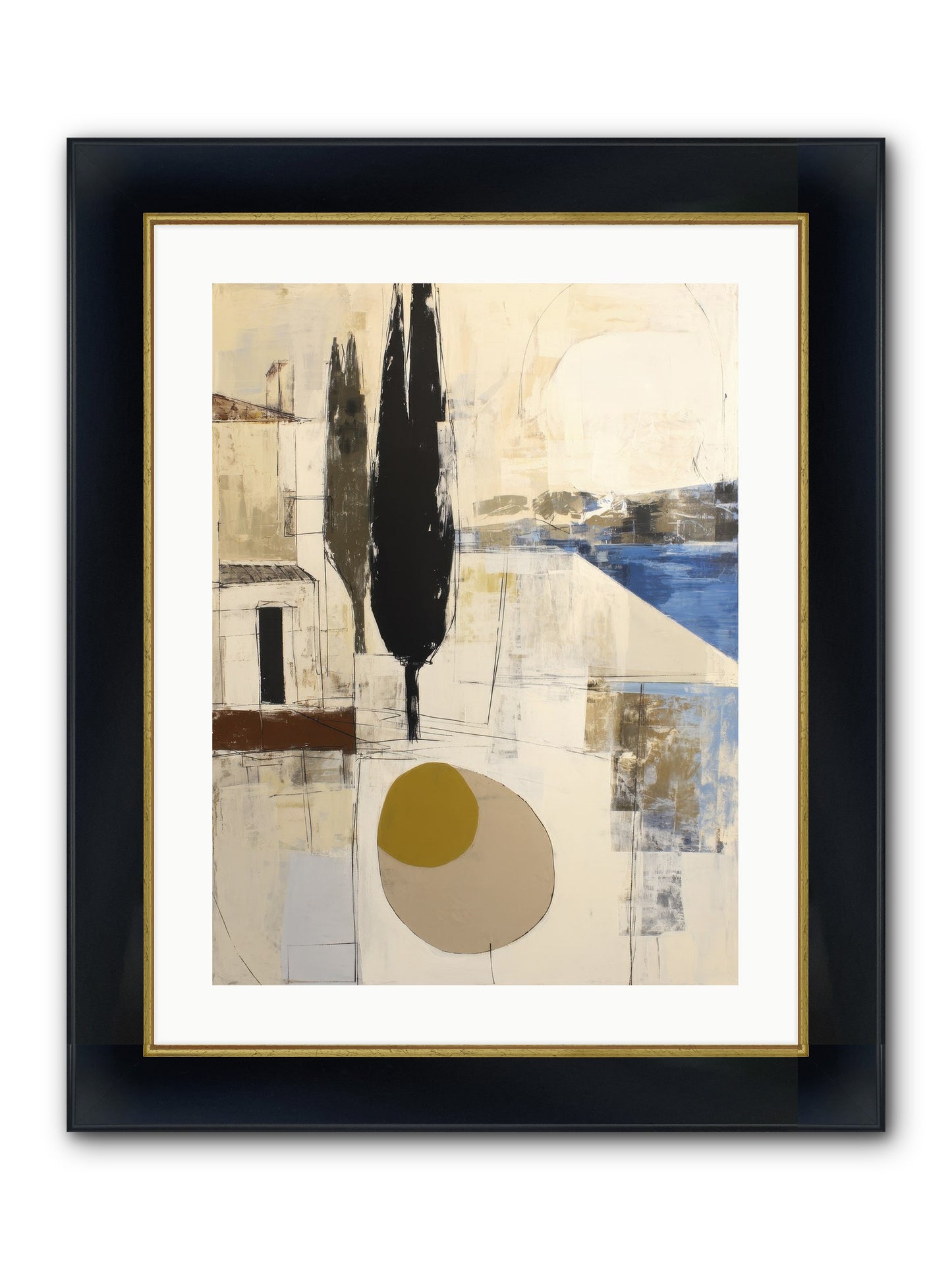 Distant Echo Framed Print - Wide Black w/Gold 18x24
