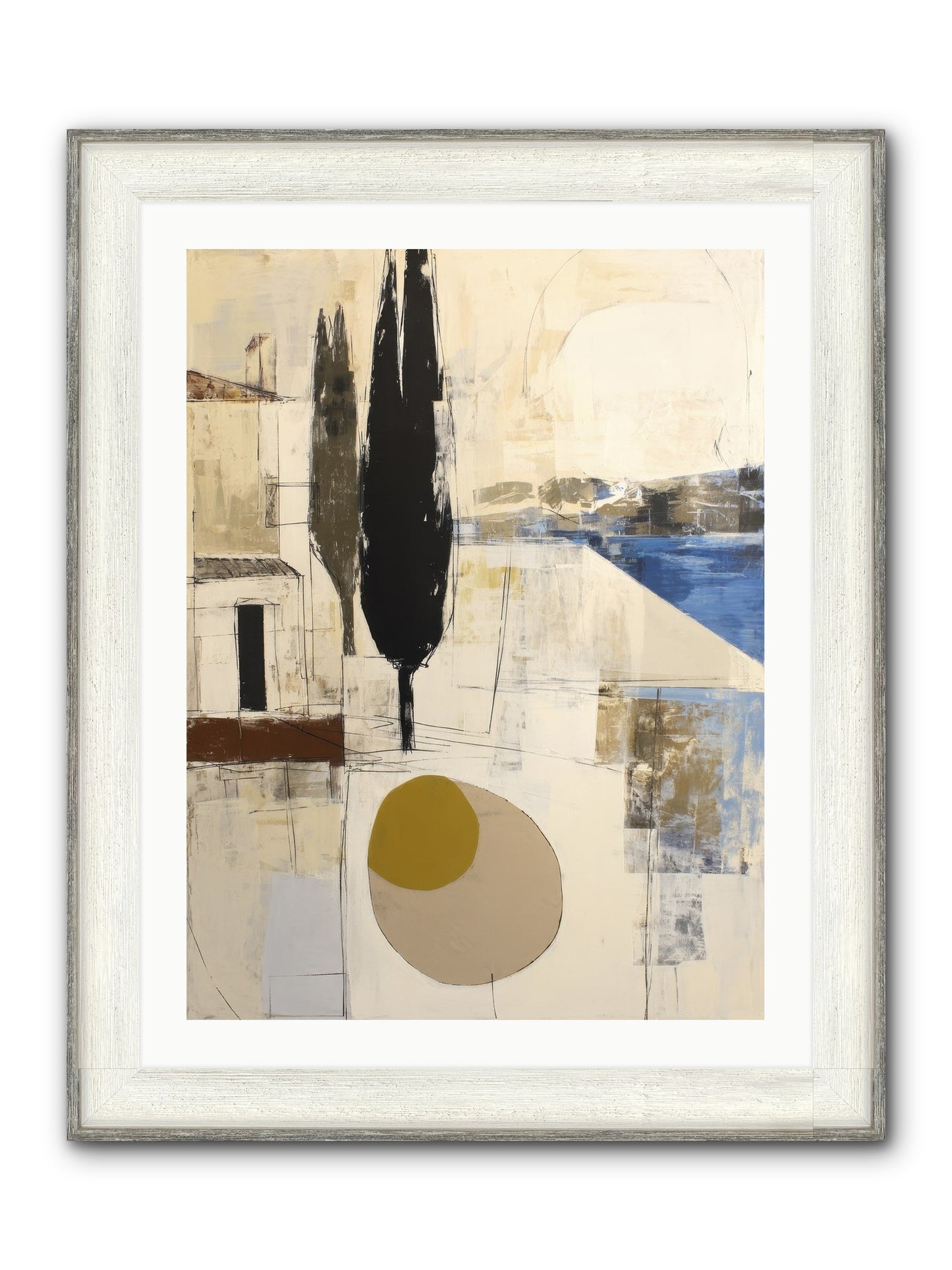 Distant Echo Framed Print - Driftwood White 24x32
