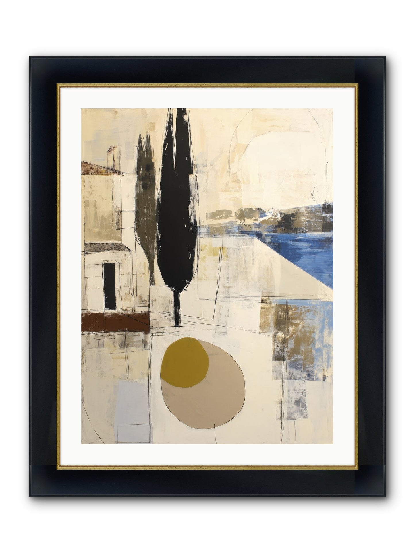 Distant Echo Framed Print - Wide Black w/Gold 24x32