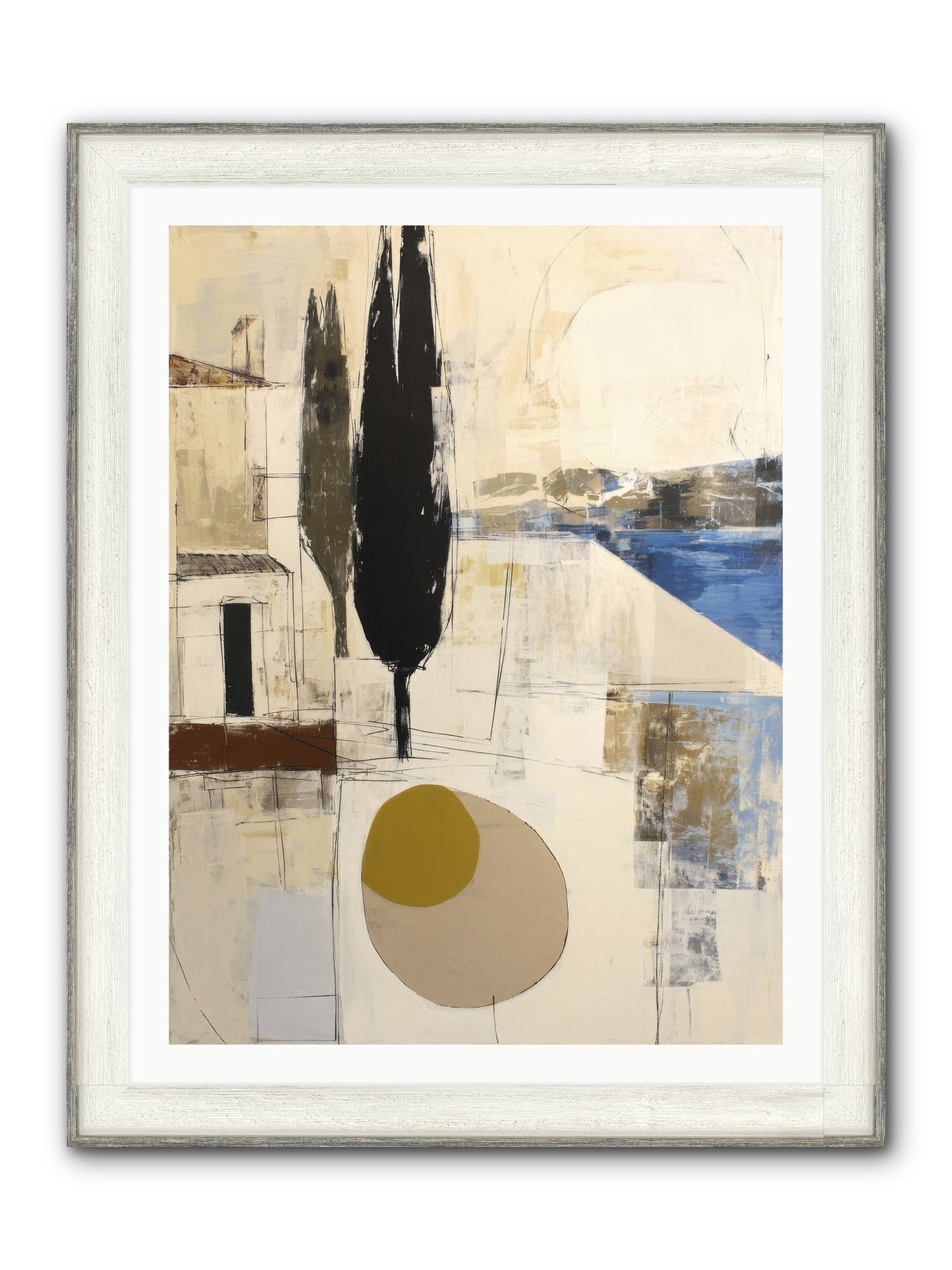 Distant Echo Framed Print - Driftwood White 30x40