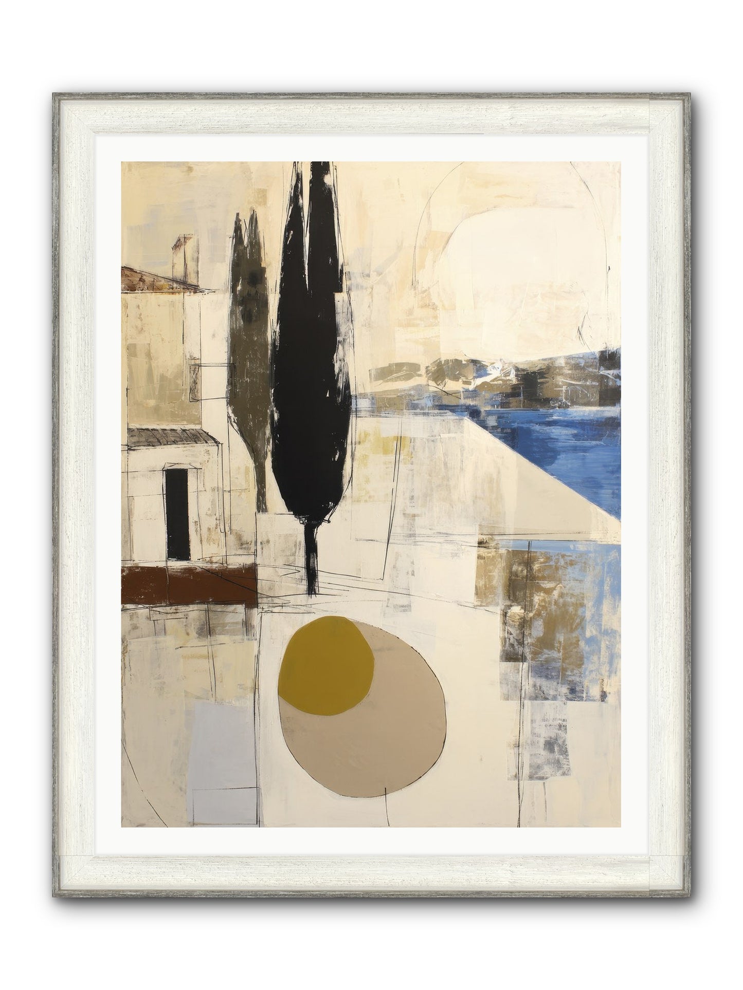 Distant Echo Framed Print - Driftwood White 36x48
