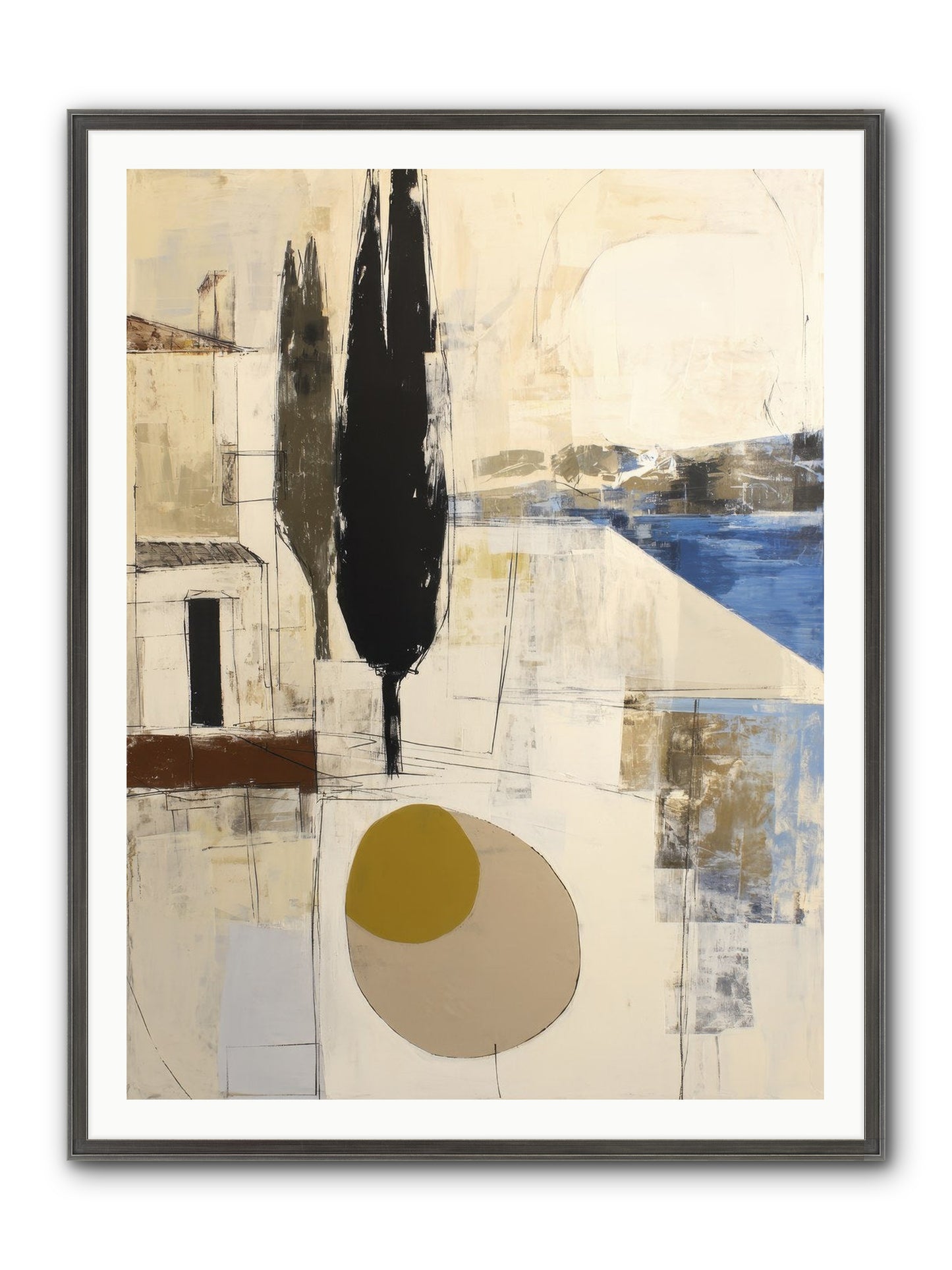 Distant Echo Framed Print - Slimwoods Black/Silver 36x48