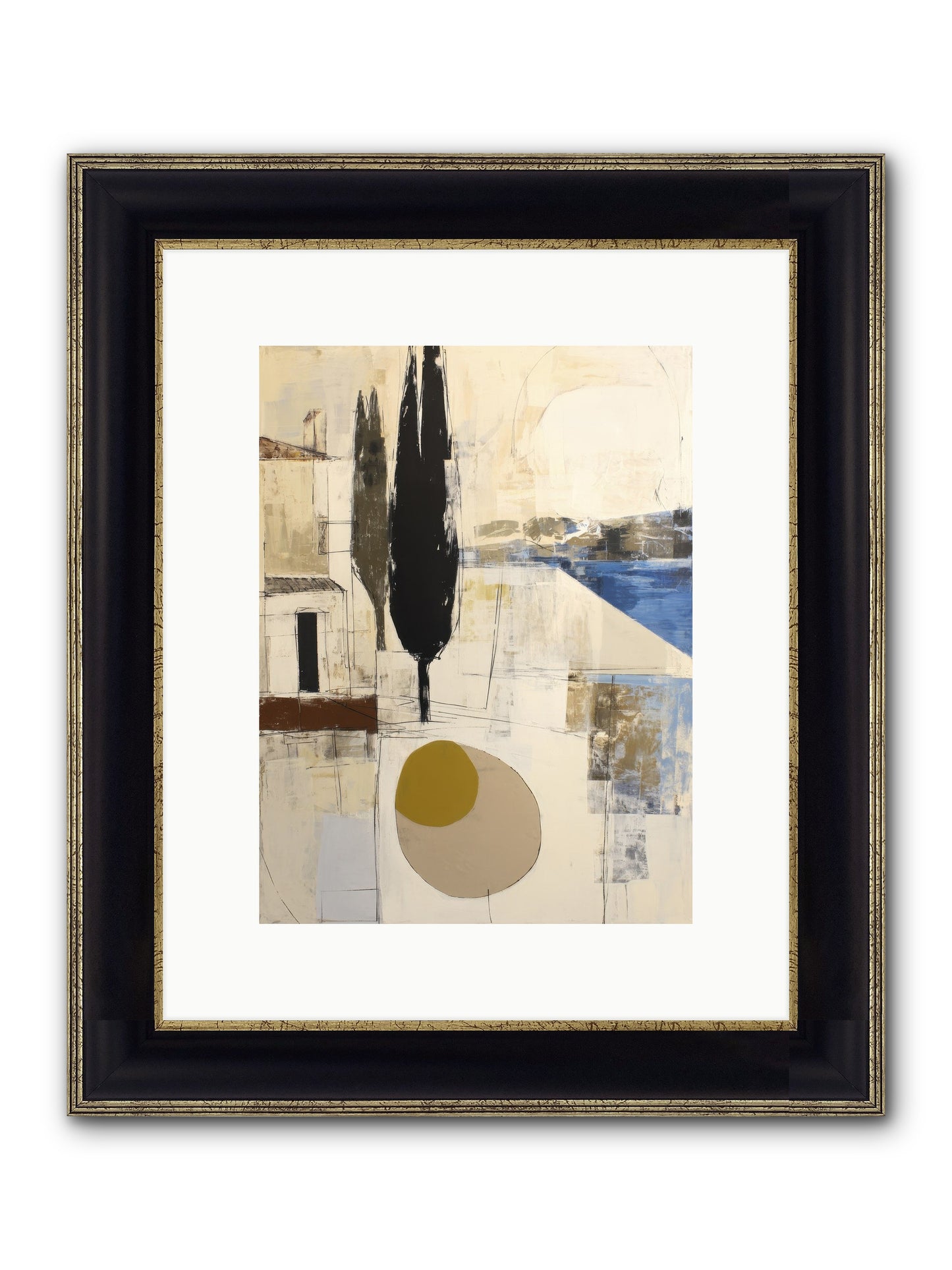 Distant Echo Framed Print - Black & Gold 9x12