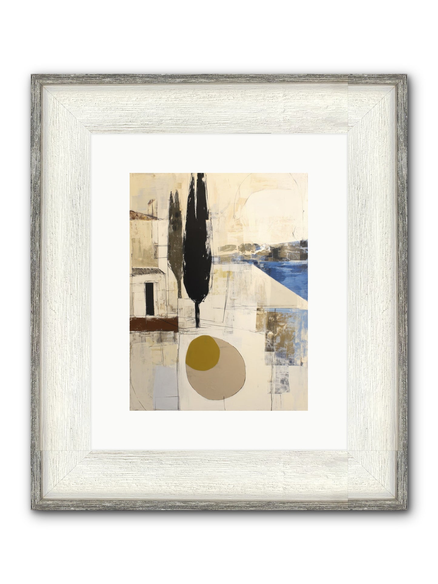 Distant Echo Framed Print - Driftwood White 9x12
