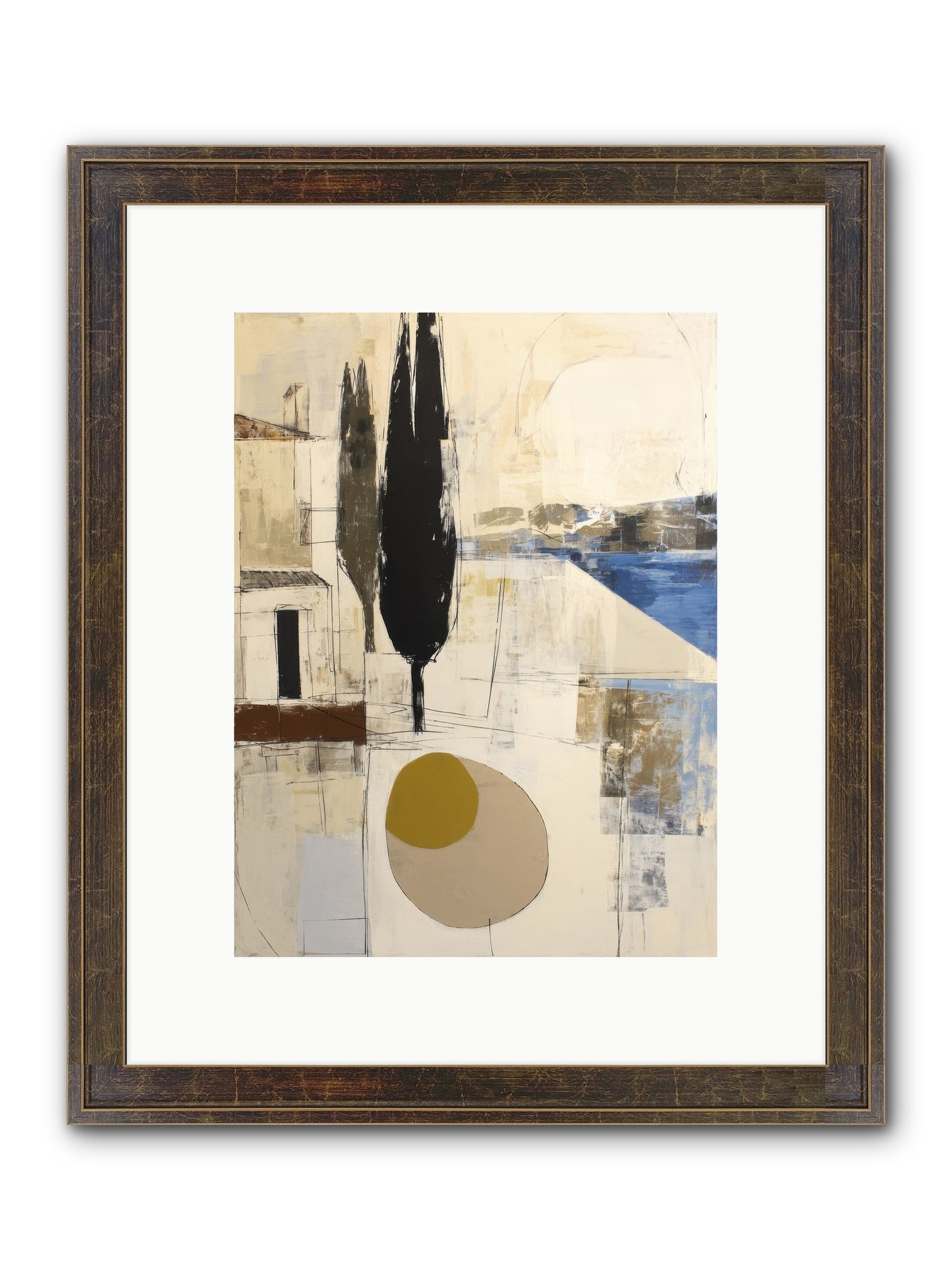 Distant Echo Framed Print - Slimwoods Black/Gold 9x12