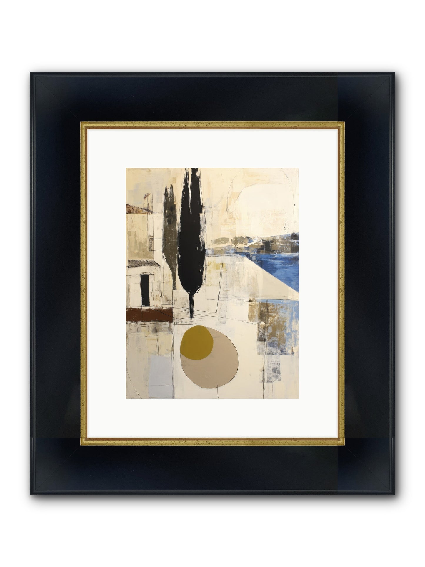 Distant Echo Framed Print - Wide Black w/Gold 9x12