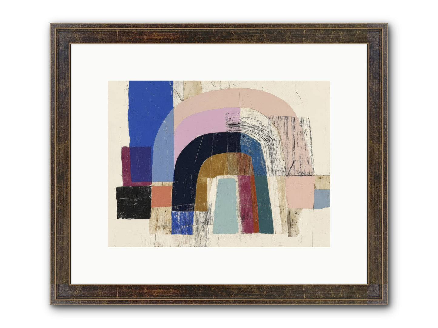 Distant Harbor Framed Print - Slimwoods Black/Gold 12x9