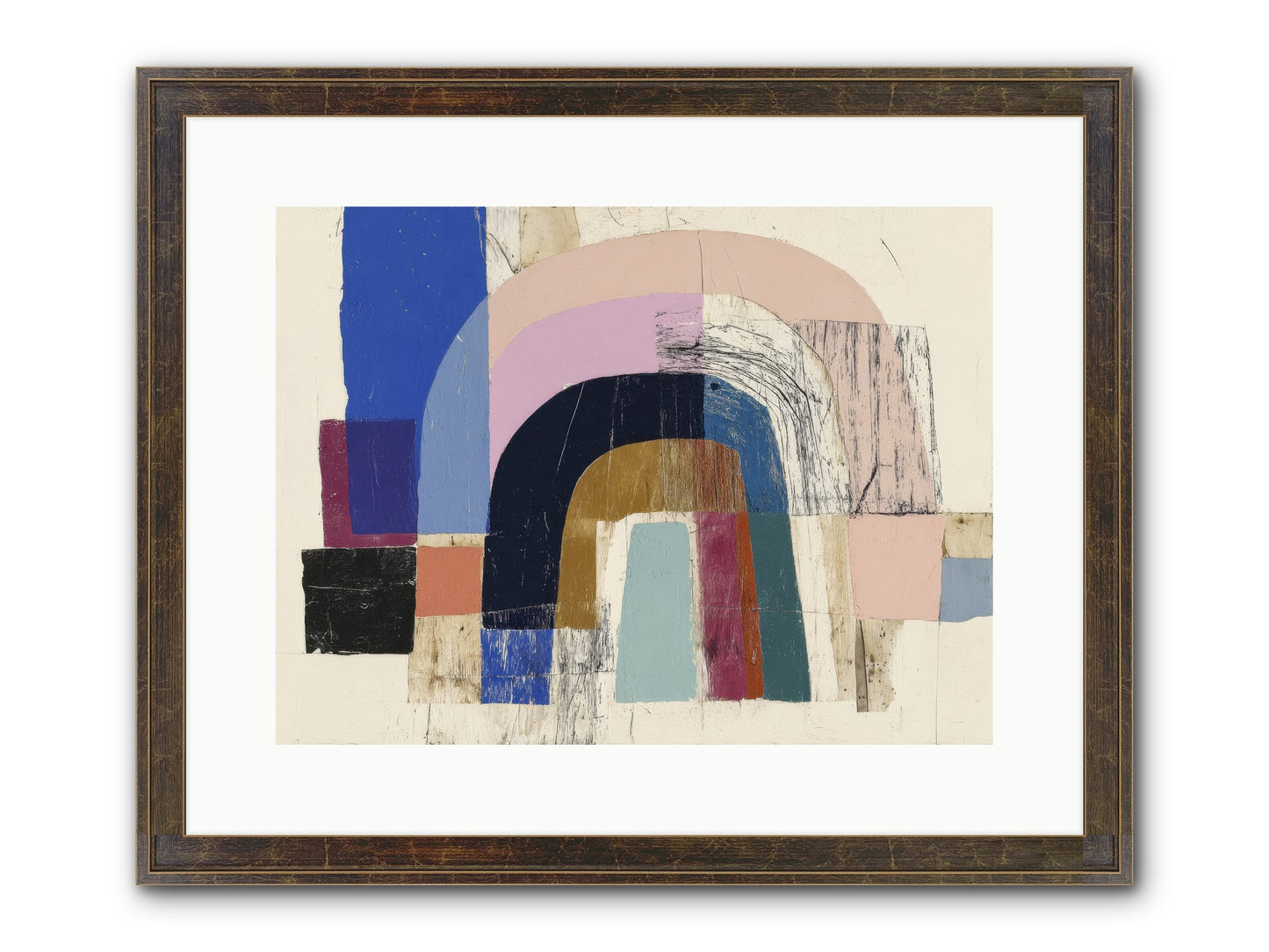 Distant Harbor Framed Print - Slimwoods Black/Gold 16x12