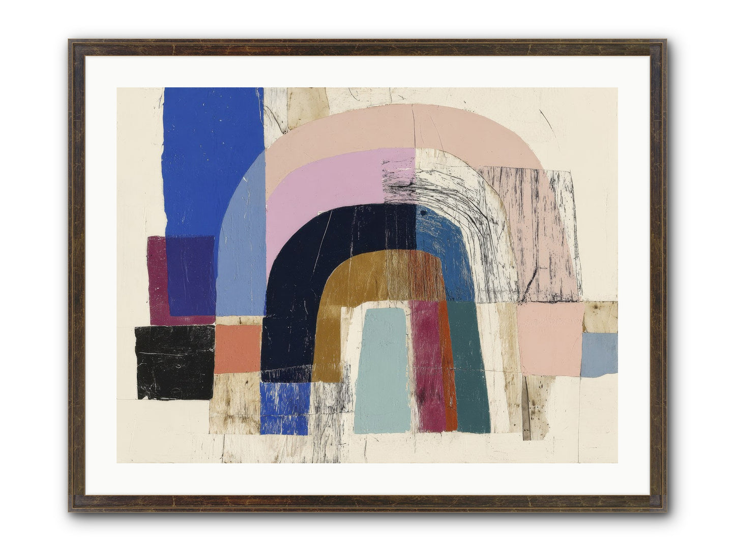 Distant Harbor Framed Print - Slimwoods Black/Gold 32x24
