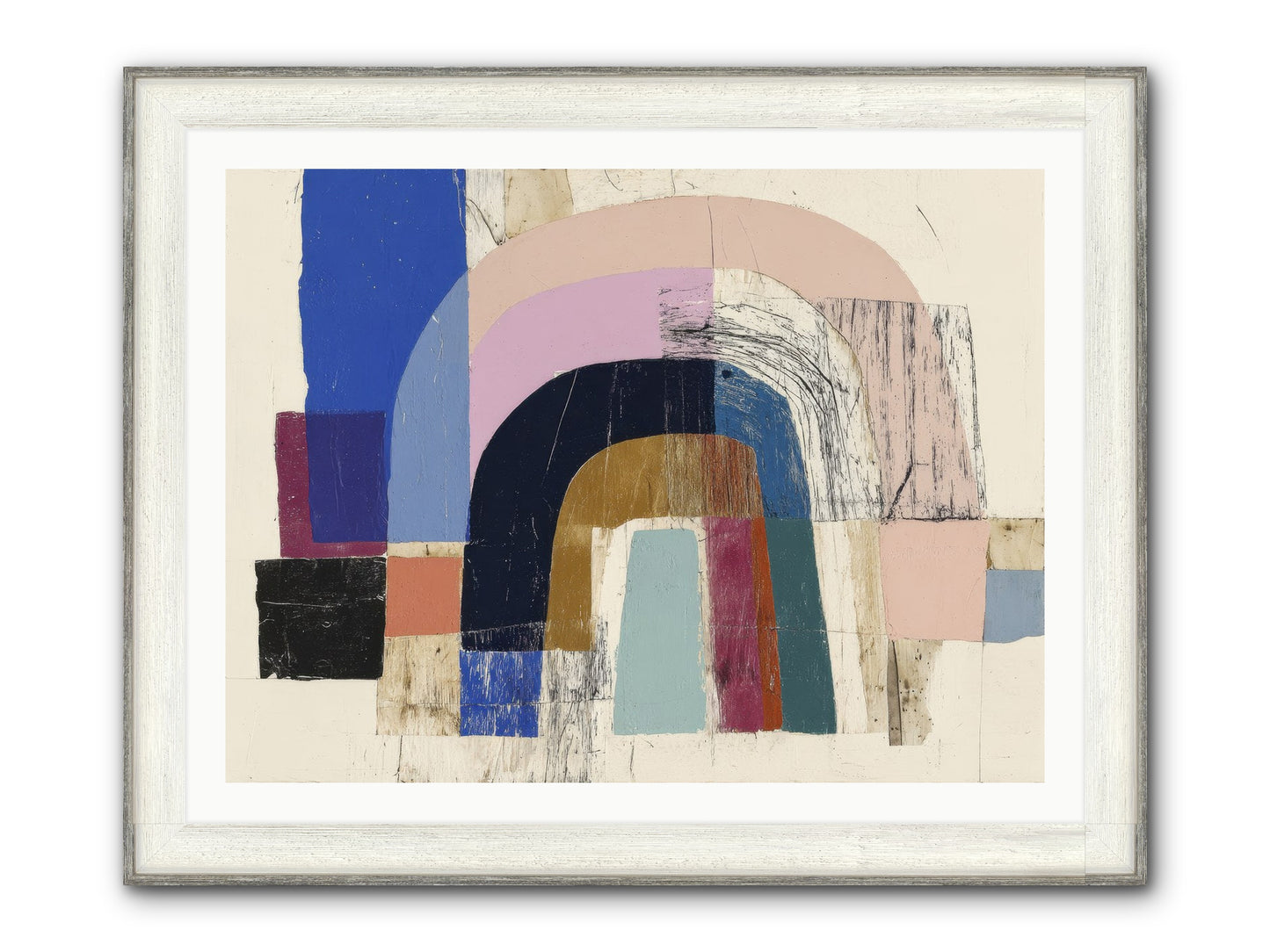 Distant Harbor Framed Print - Driftwood White 40x30
