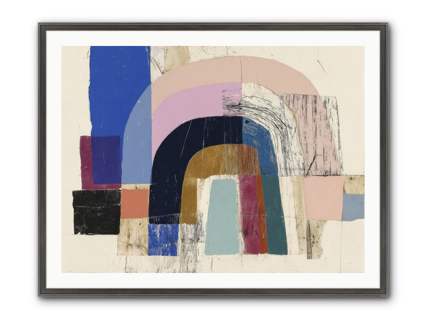 Distant Harbor Framed Print - Slimwoods Black/Silver 40x30