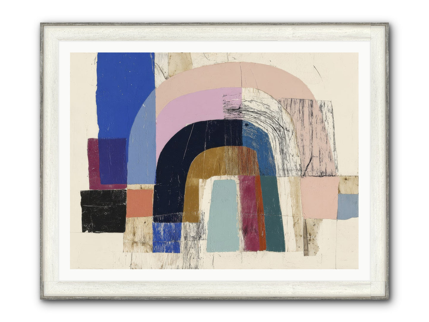 Distant Harbor Framed Print - Driftwood White 48x36
