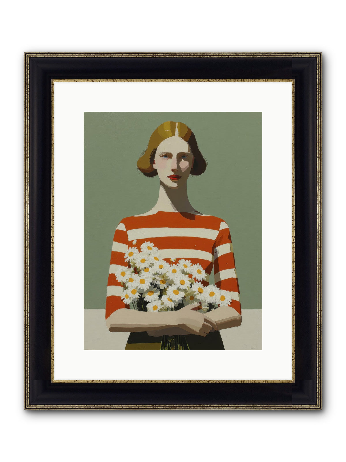 Distant Light Framed Print - Black & Gold 12x16