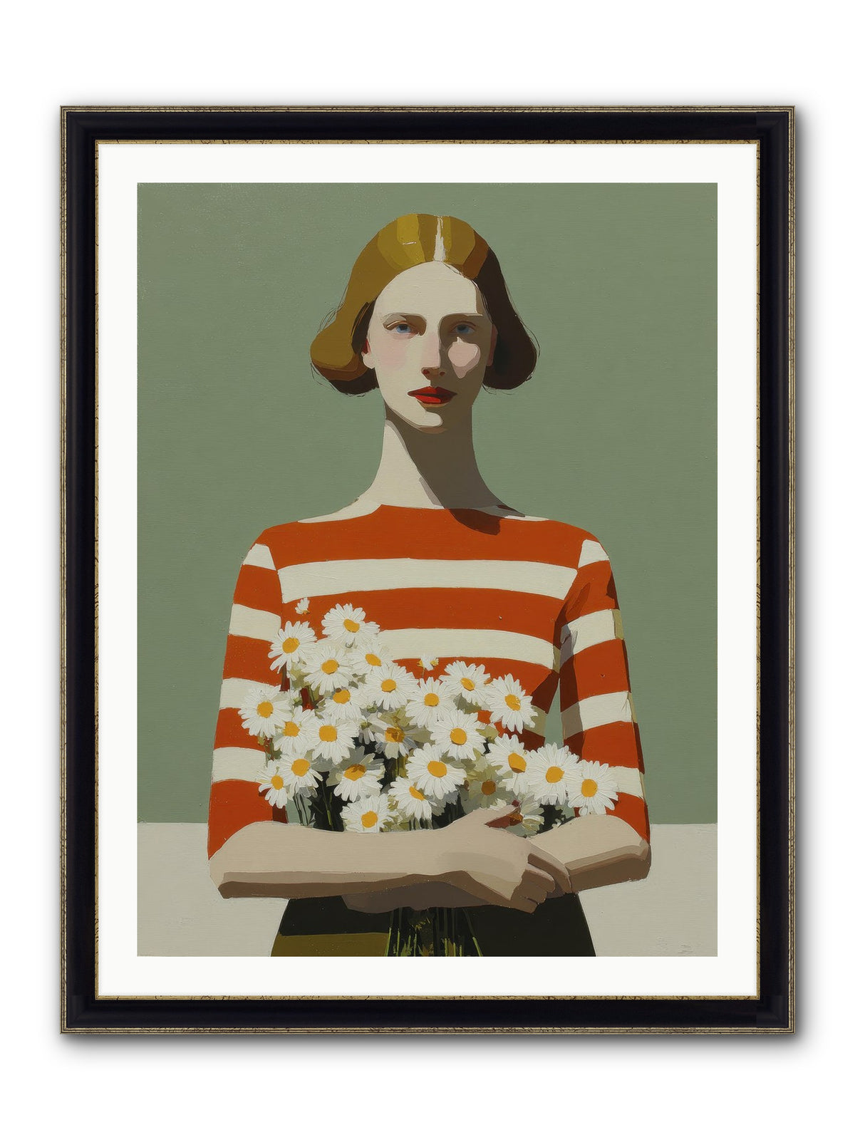 Distant Light Framed Print - Black & Gold 30x40