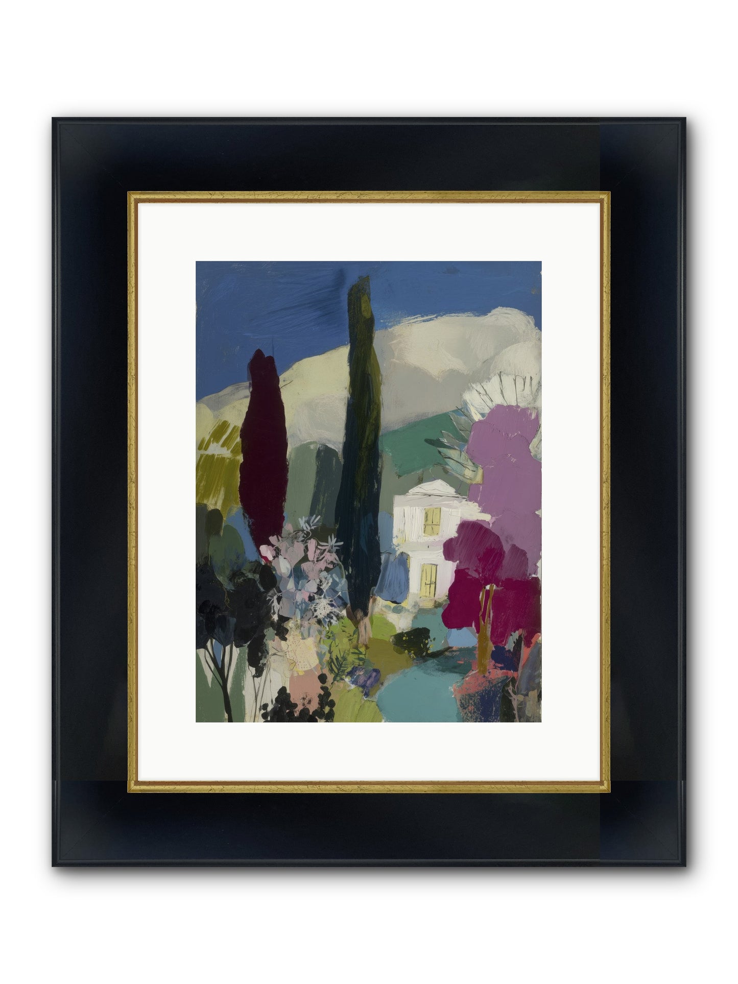 Distant Melody Framed Print - Wide Black w/Gold 12x16