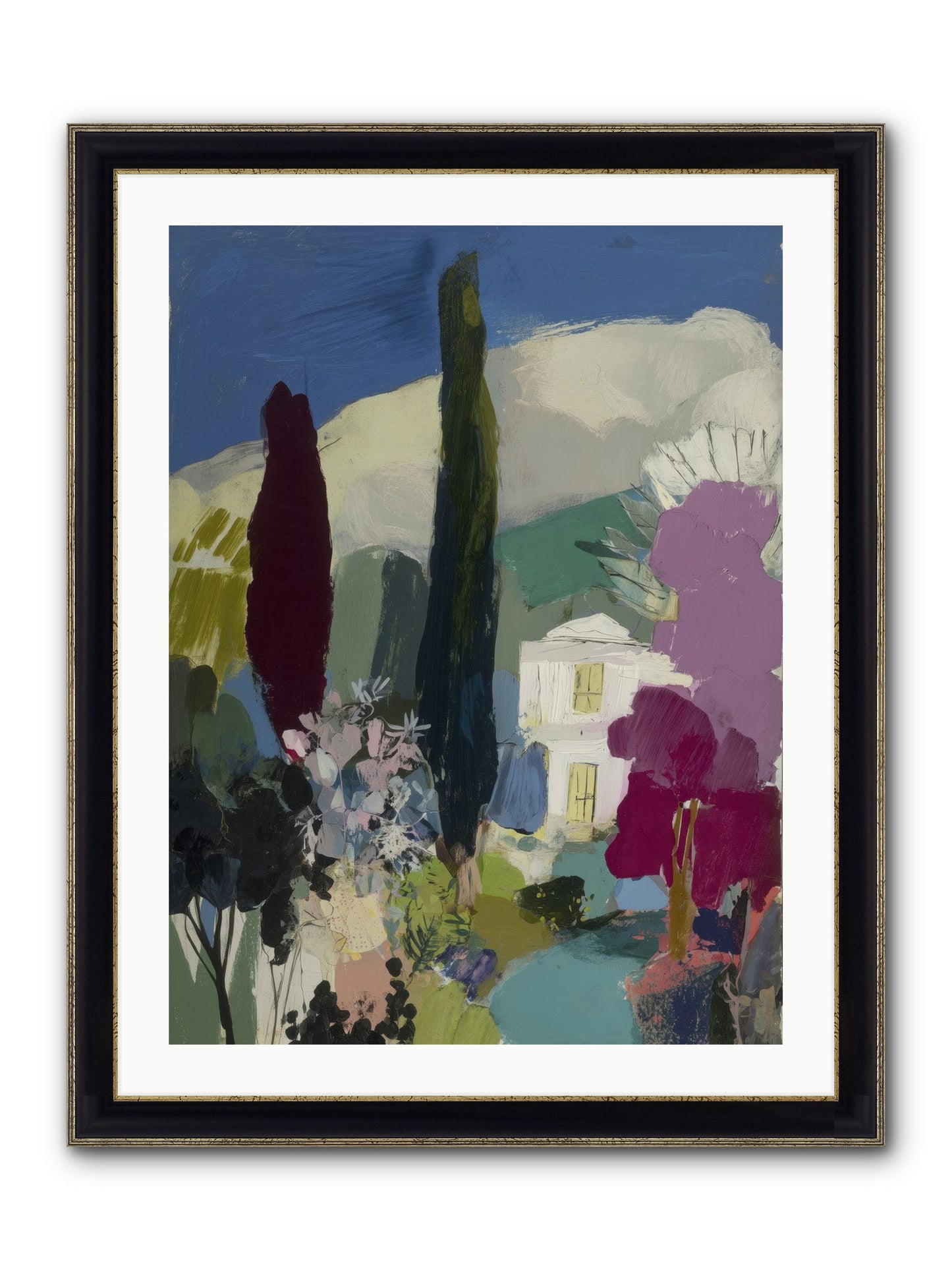 Distant Melody Framed Print - Black & Gold 24x32