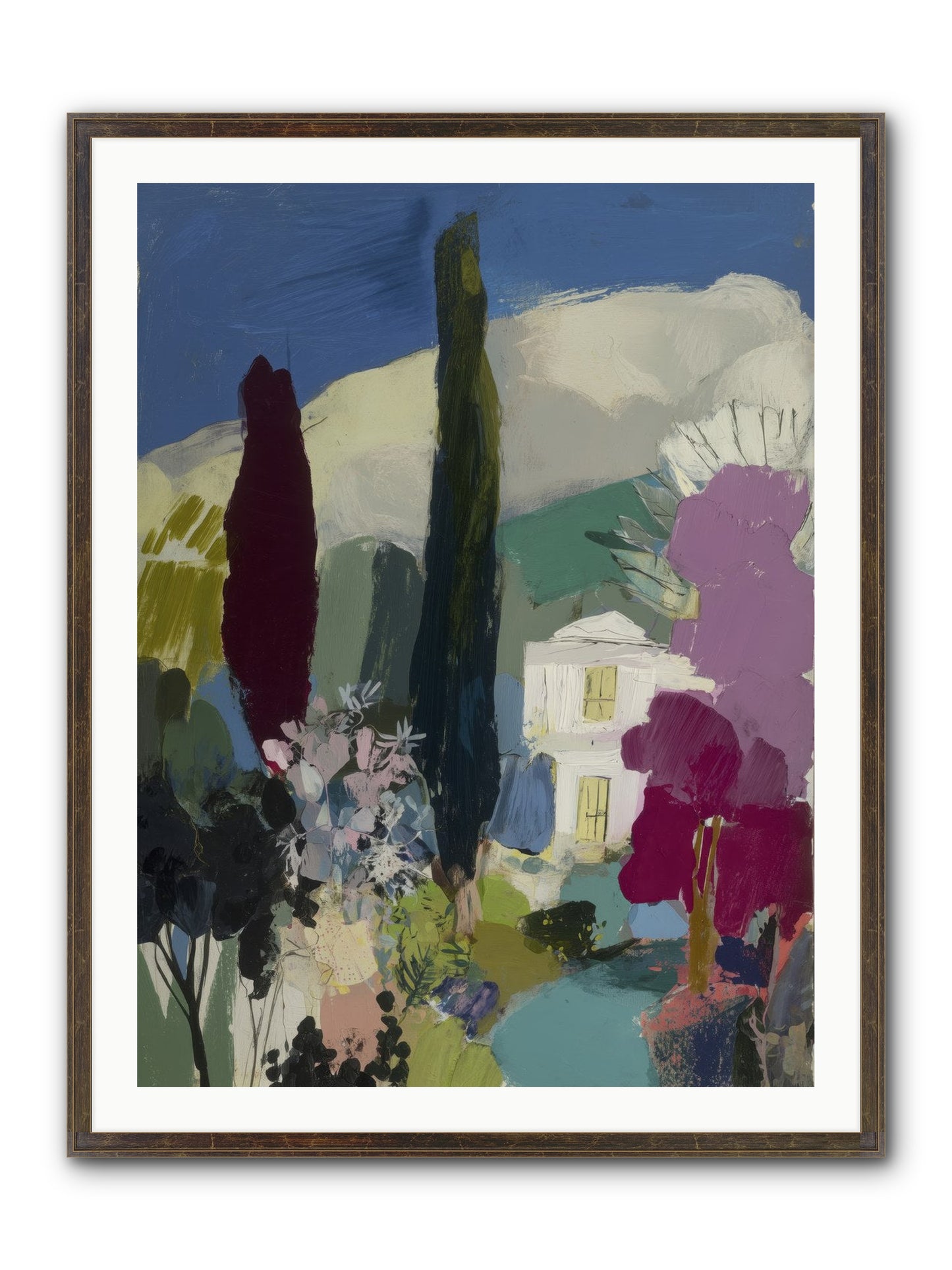 Distant Melody Framed Print - Slimwoods Black/Gold 30x40