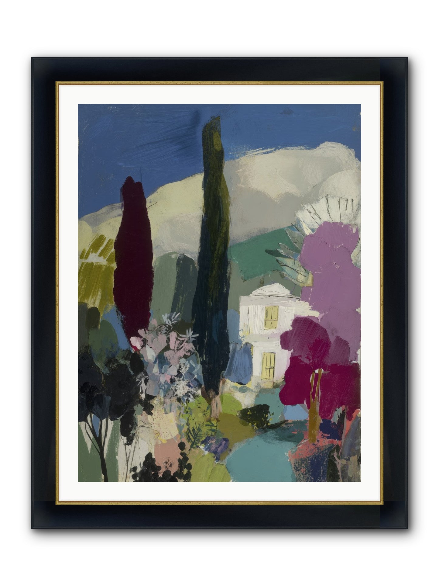 Distant Melody Framed Print - Wide Black w/Gold 30x40