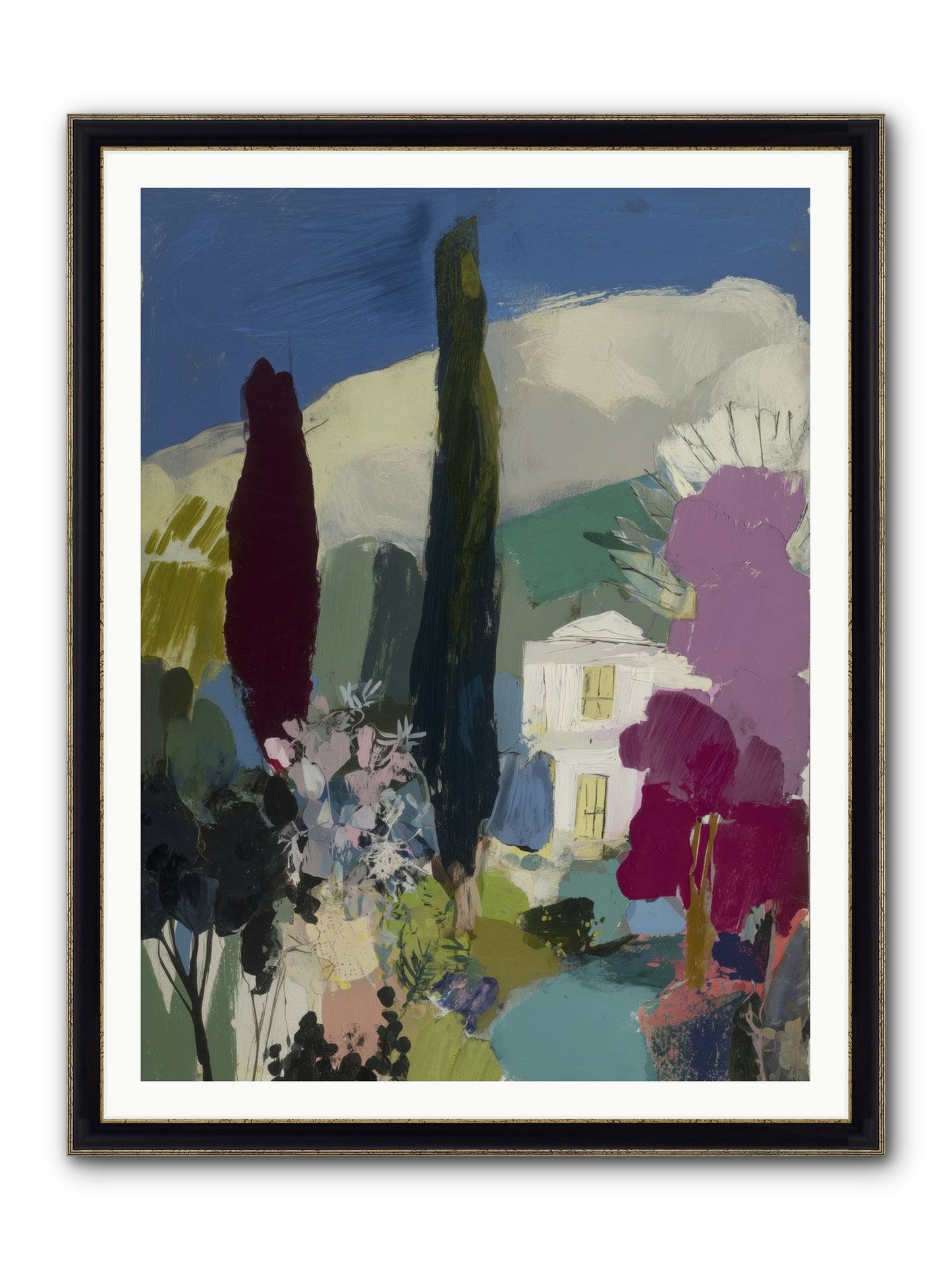 Distant Melody Framed Print - Black & Gold 36x48