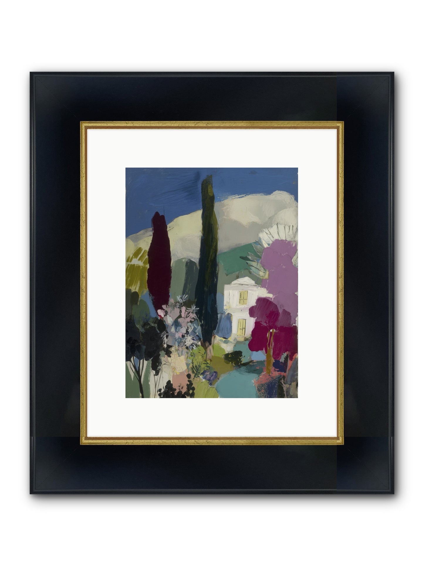Distant Melody Framed Print - Wide Black w/Gold 9x12