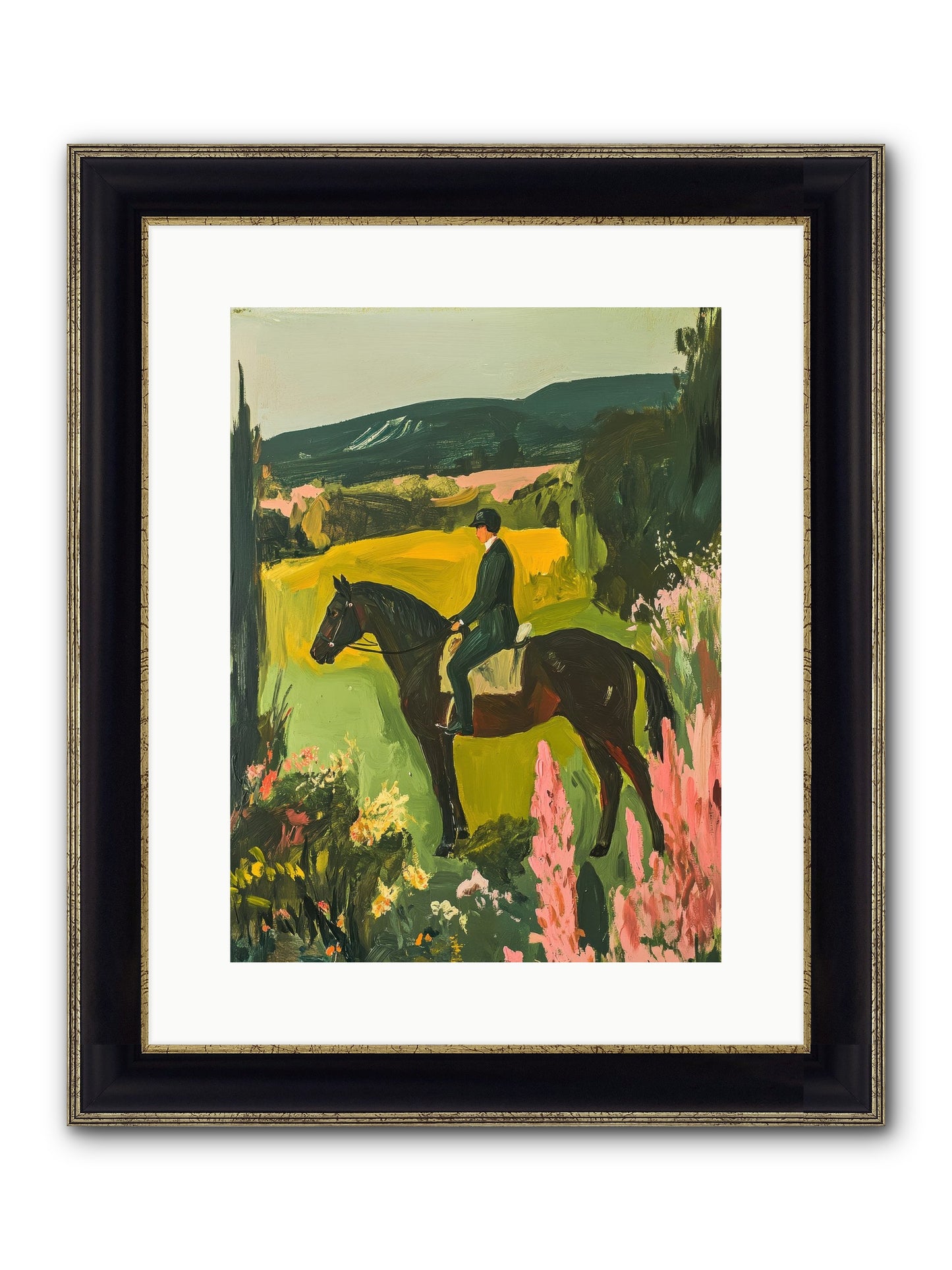 Distant Memory Framed Print - Black & Gold 12x16