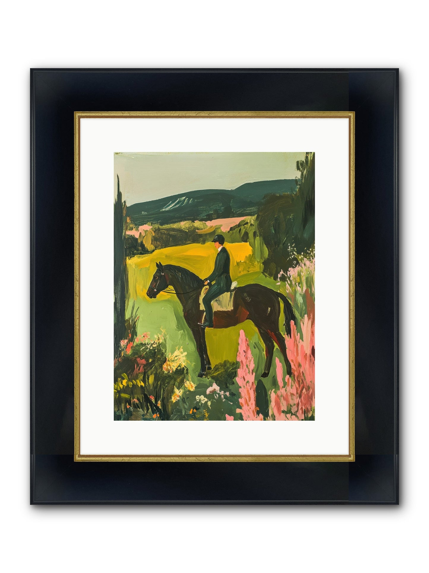 Distant Memory Framed Print - Wide Black w/Gold 12x16